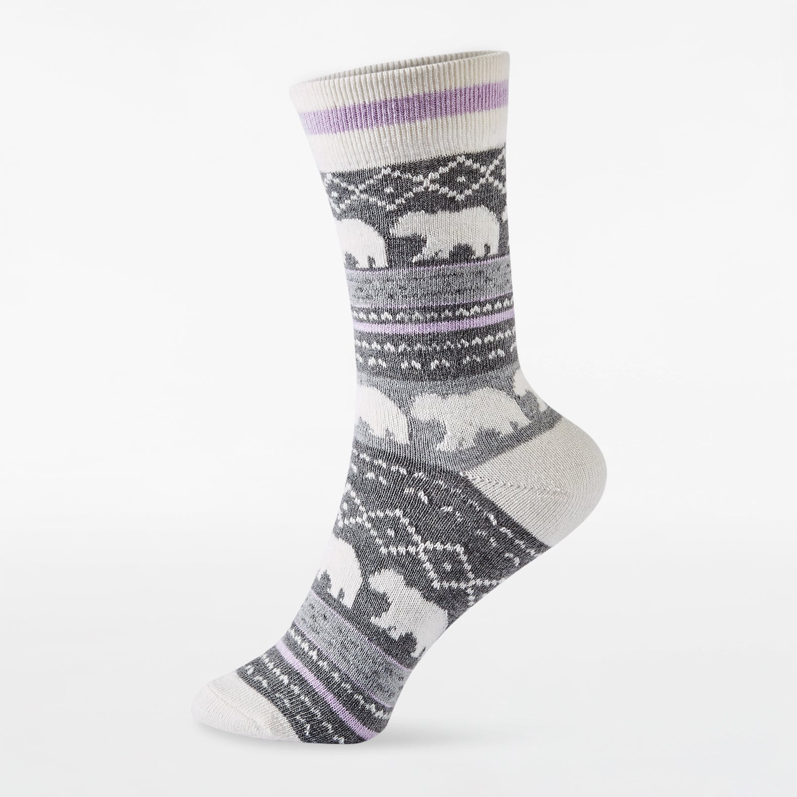 Two Pack Polar Bear Crew Socks