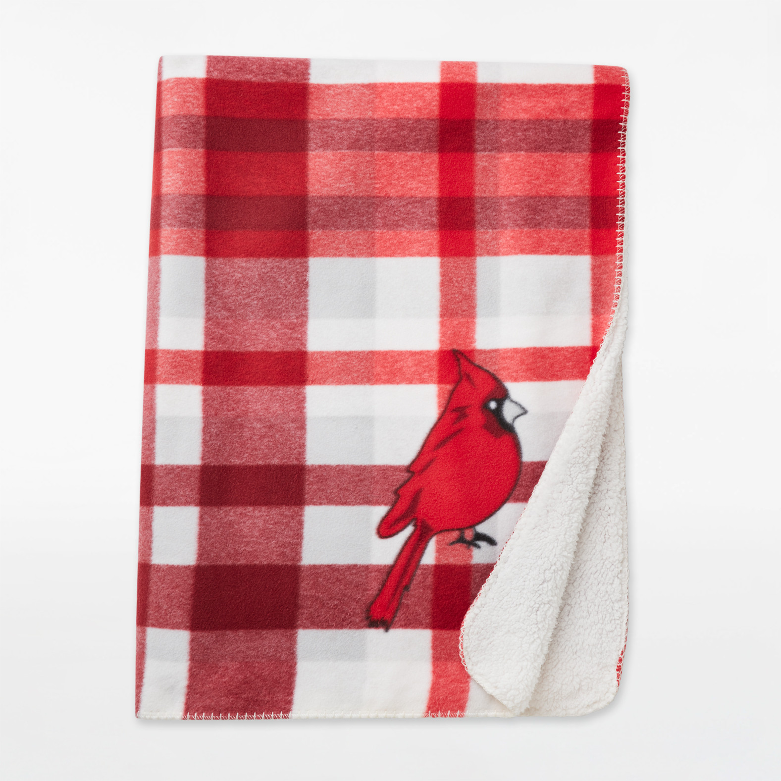 Cardinal Plaid Sherpa Blanket