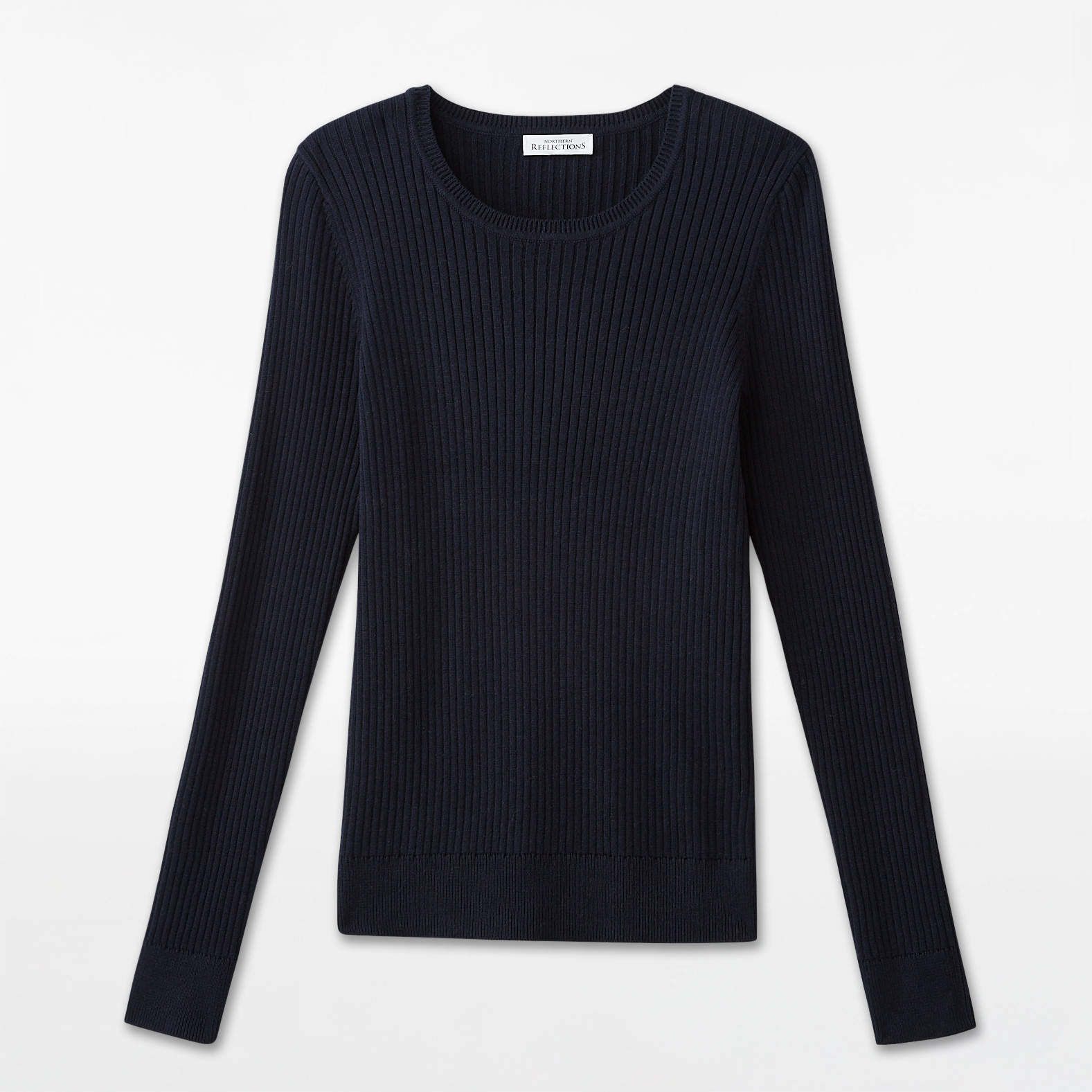 Ribbed Crew Neck Sweater