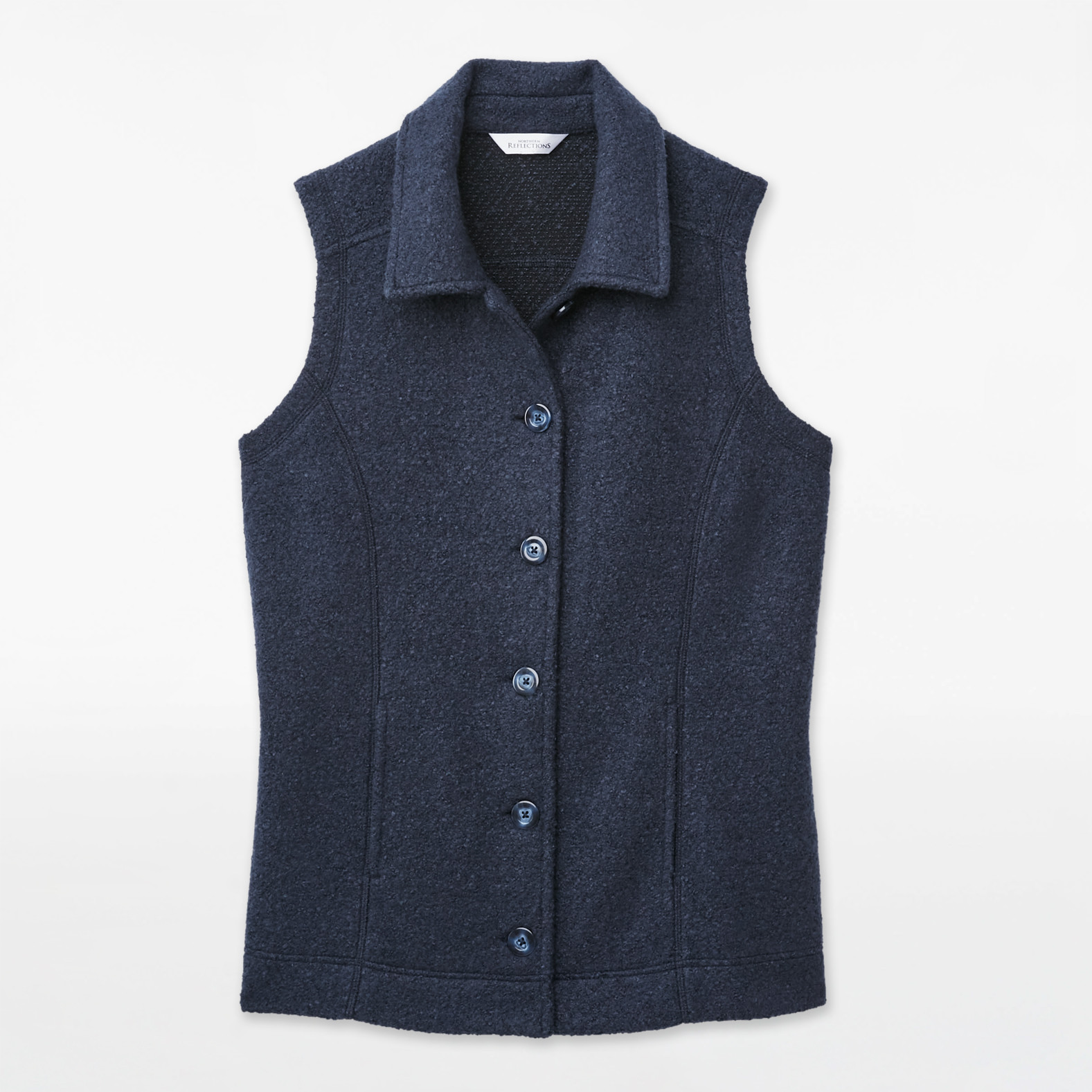 Boucle Button Front Vest