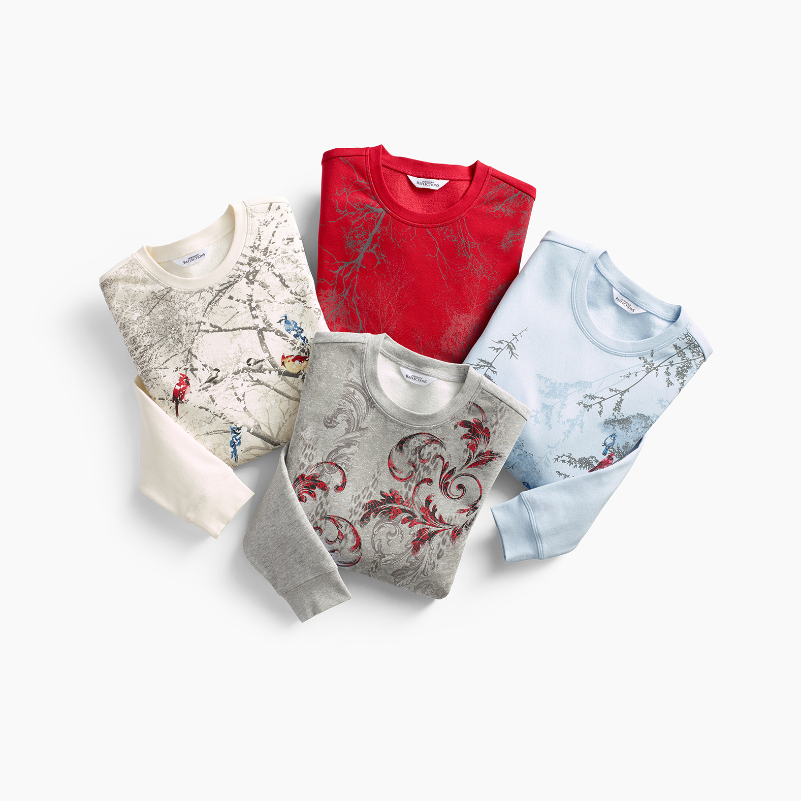 Cardinal Print Fleece Sweatshirt