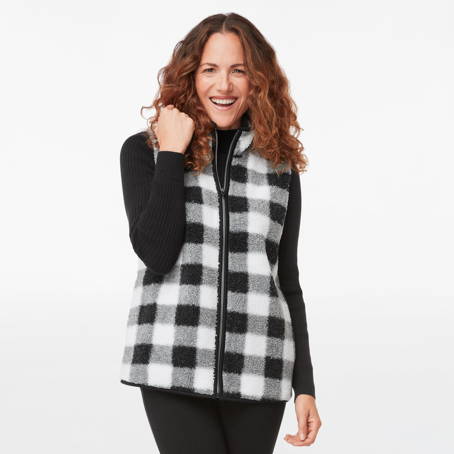 Buffalo Check Teddy Vest