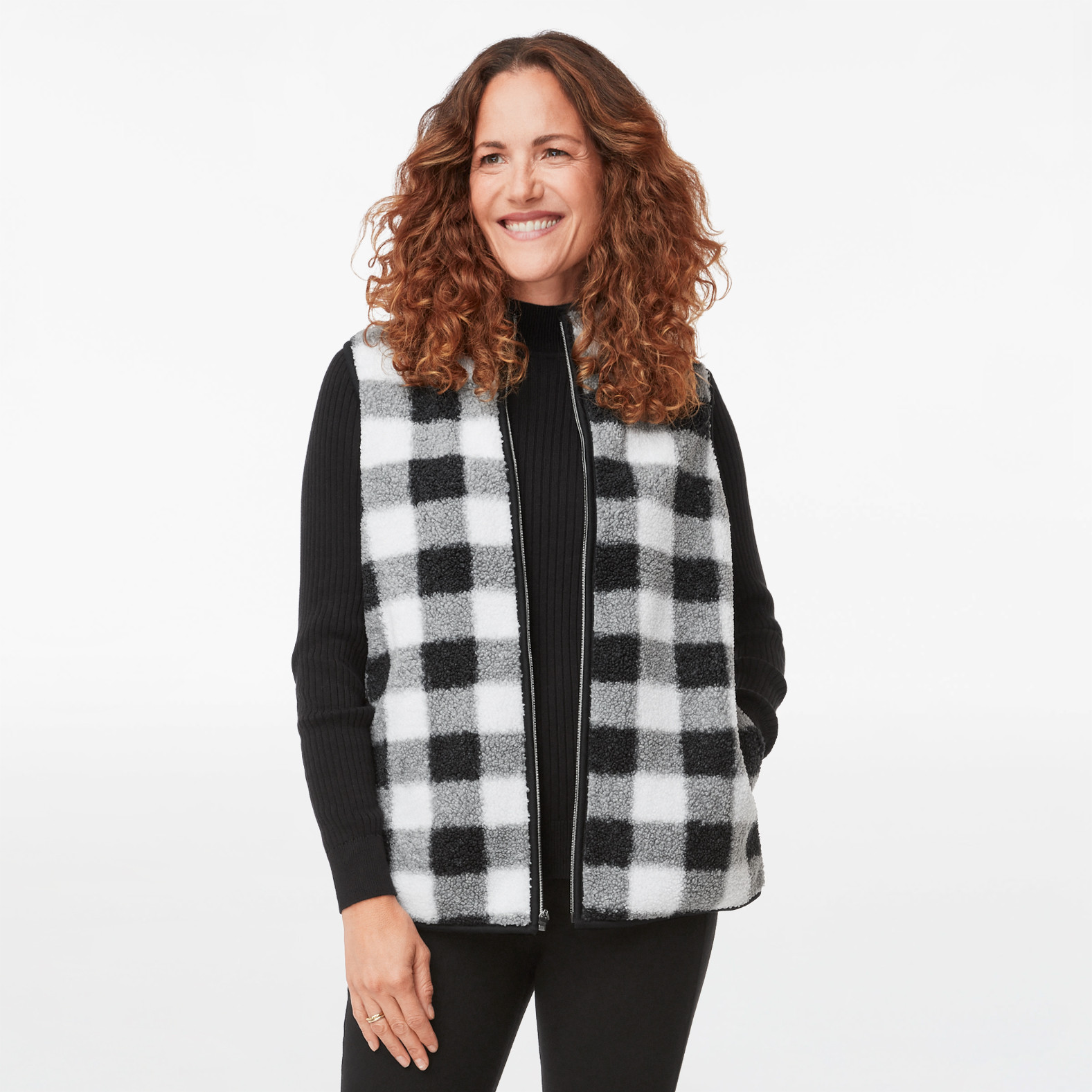 Buffalo Check Teddy Vest