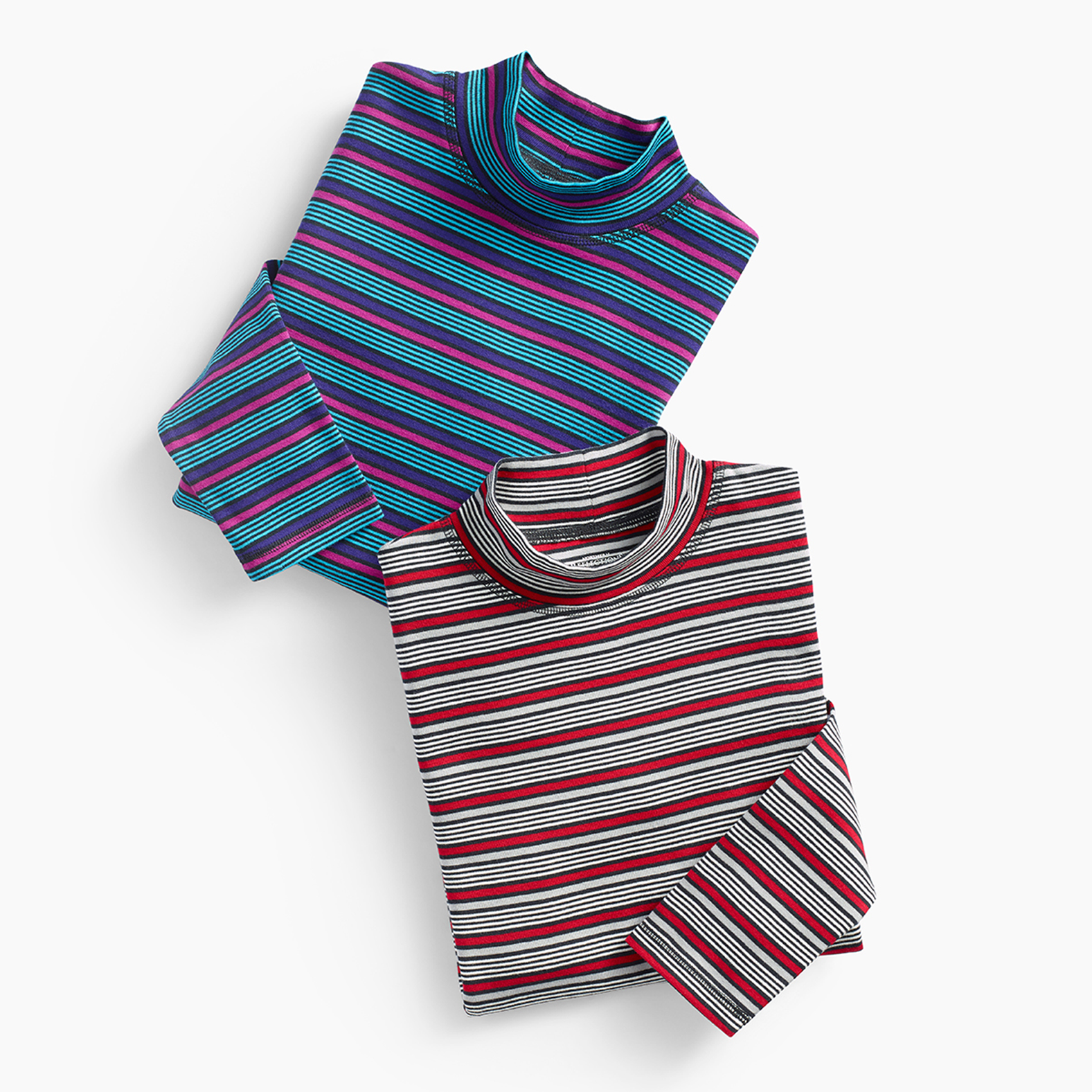Everyday Fit Striped Mock Neck Tee