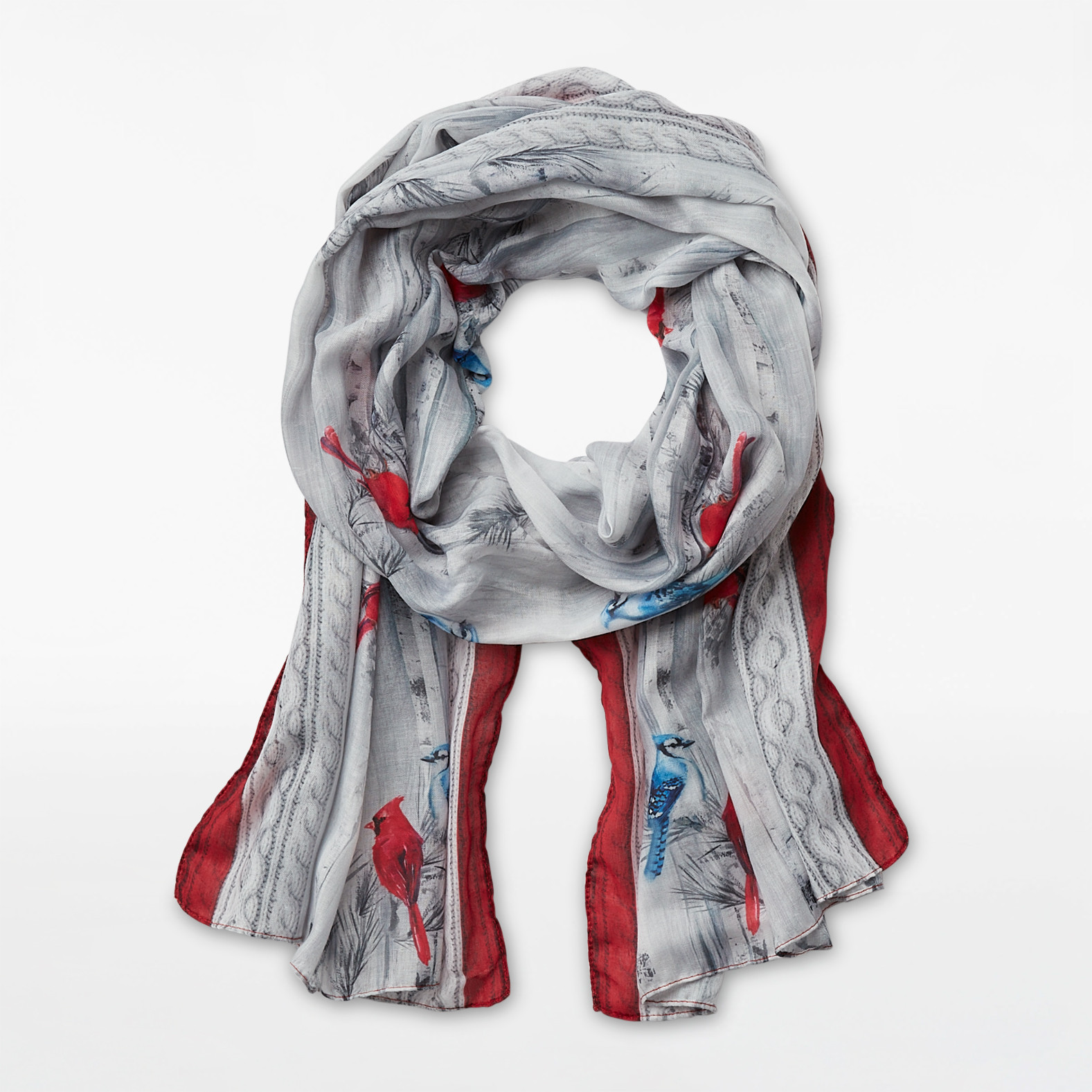 Cardinal Birch Scarf