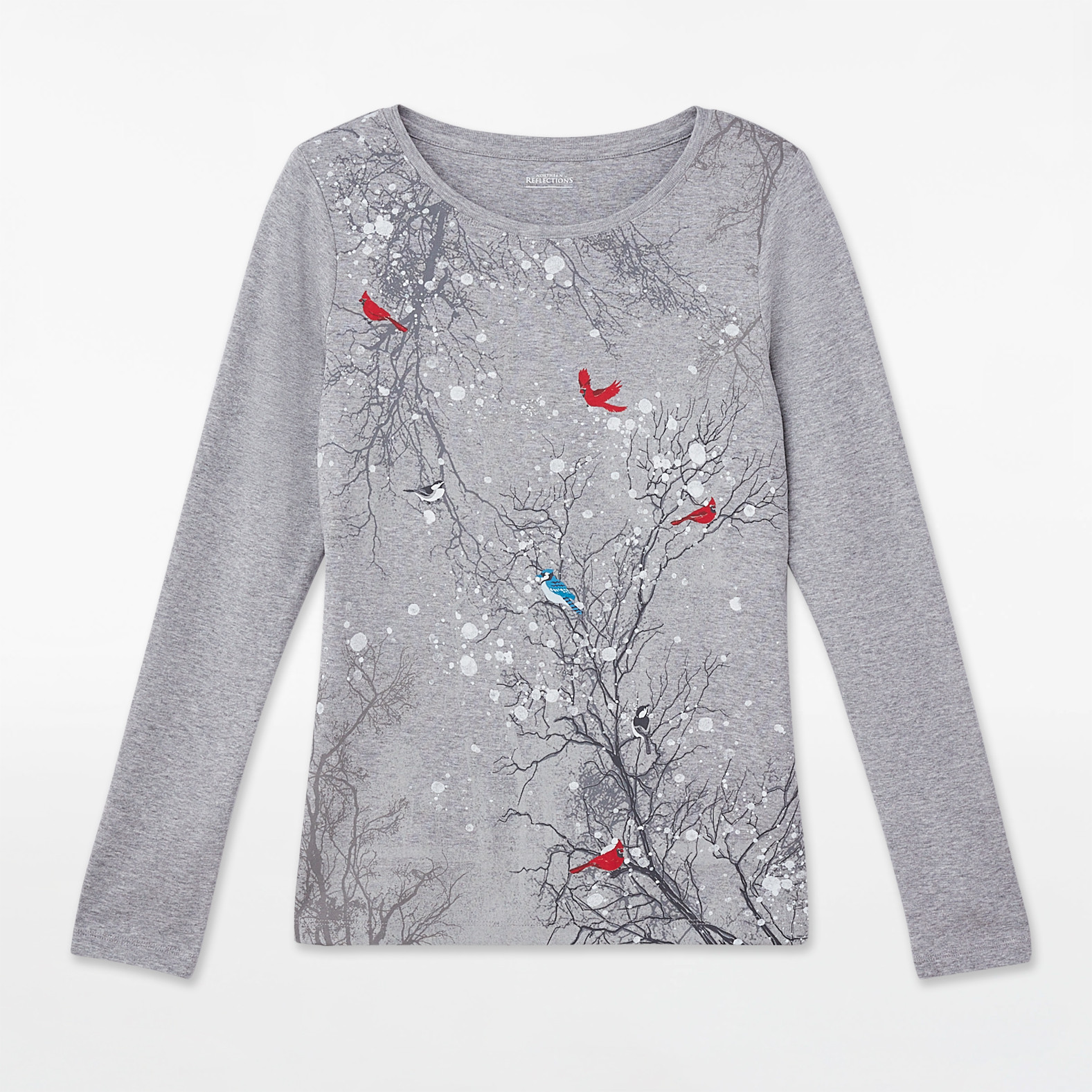 Long Sleeve Cardinal Print Tee