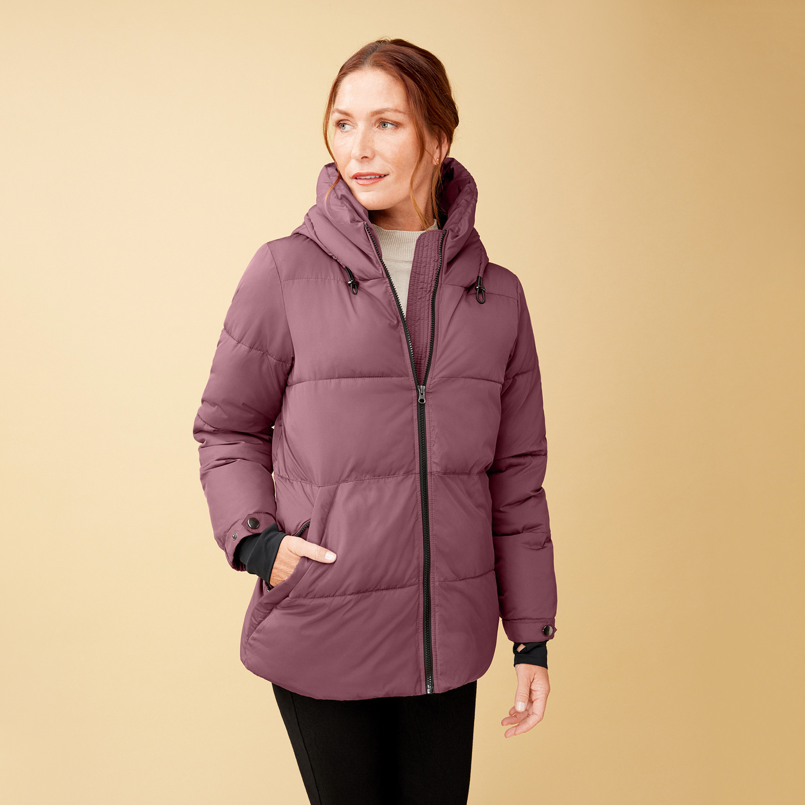 Wind Resistant Quilted Winter Coat