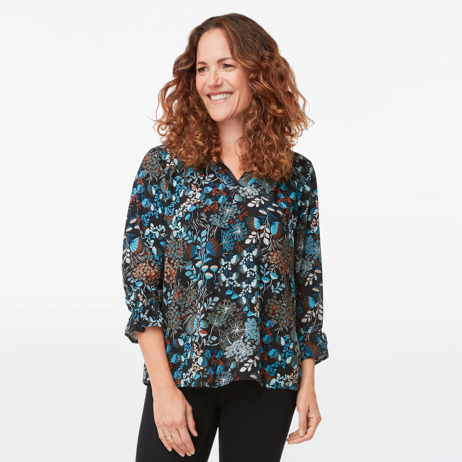 Petite - Tie Sleeve Blouse