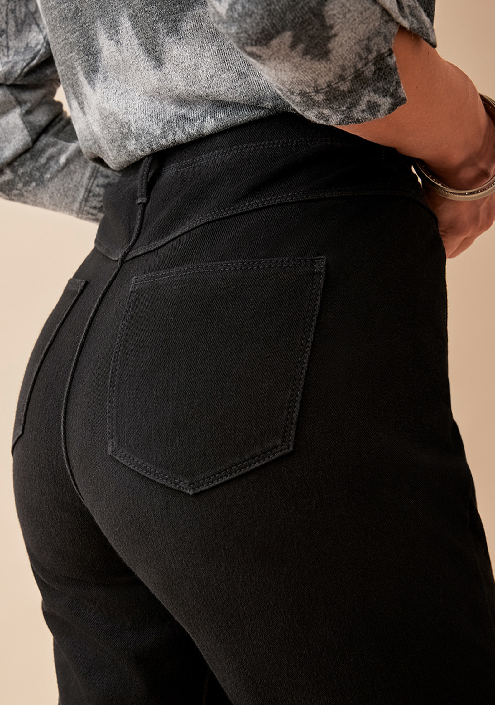 Denim Knit Jegging Back View