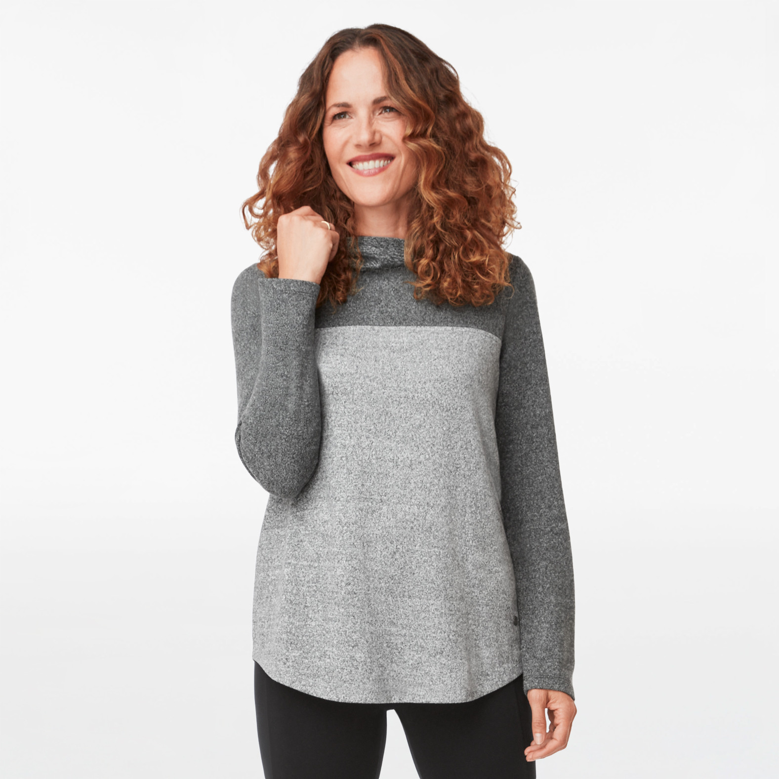 Colourblock Cowl Neck Top