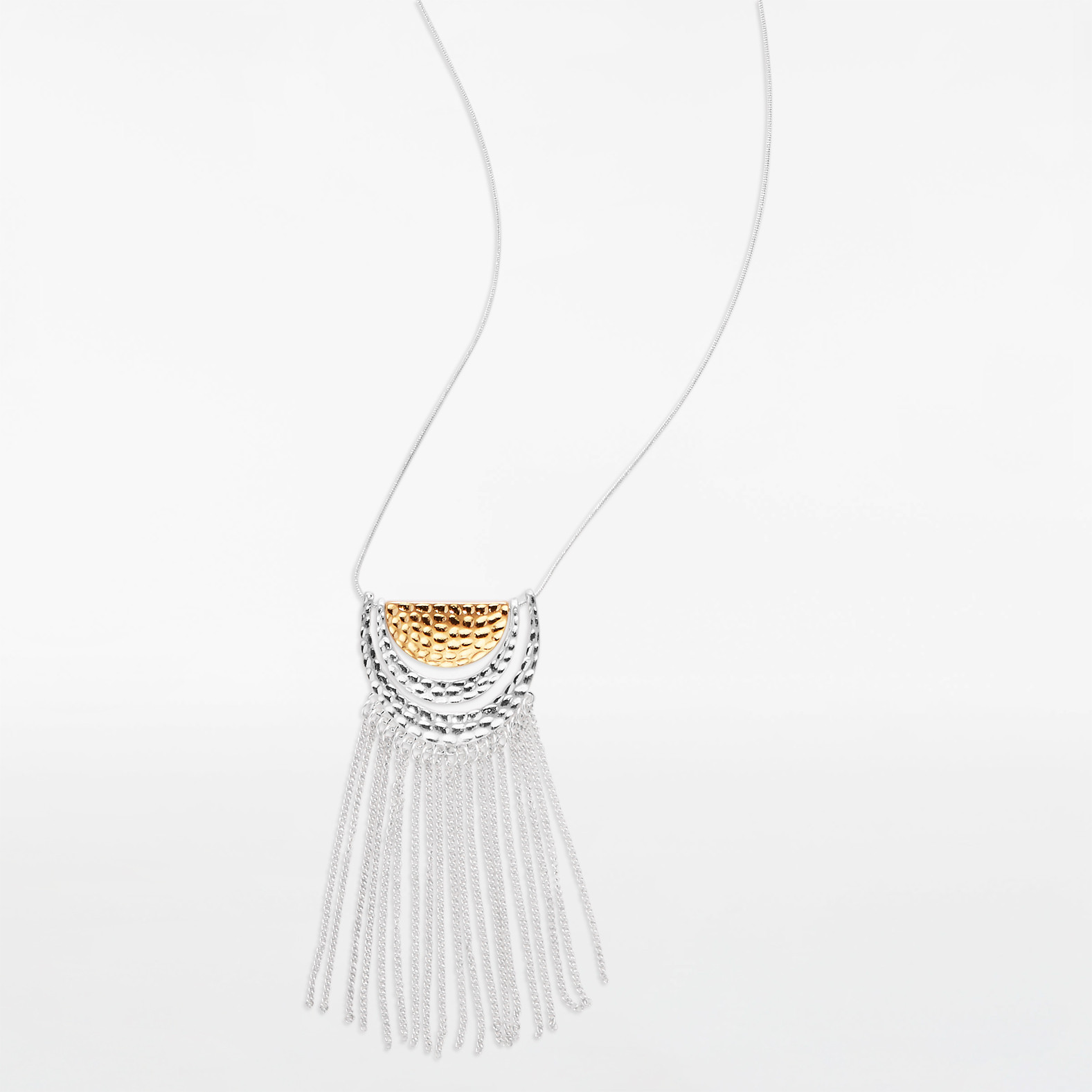 Tassel Necklace with Rhinestones