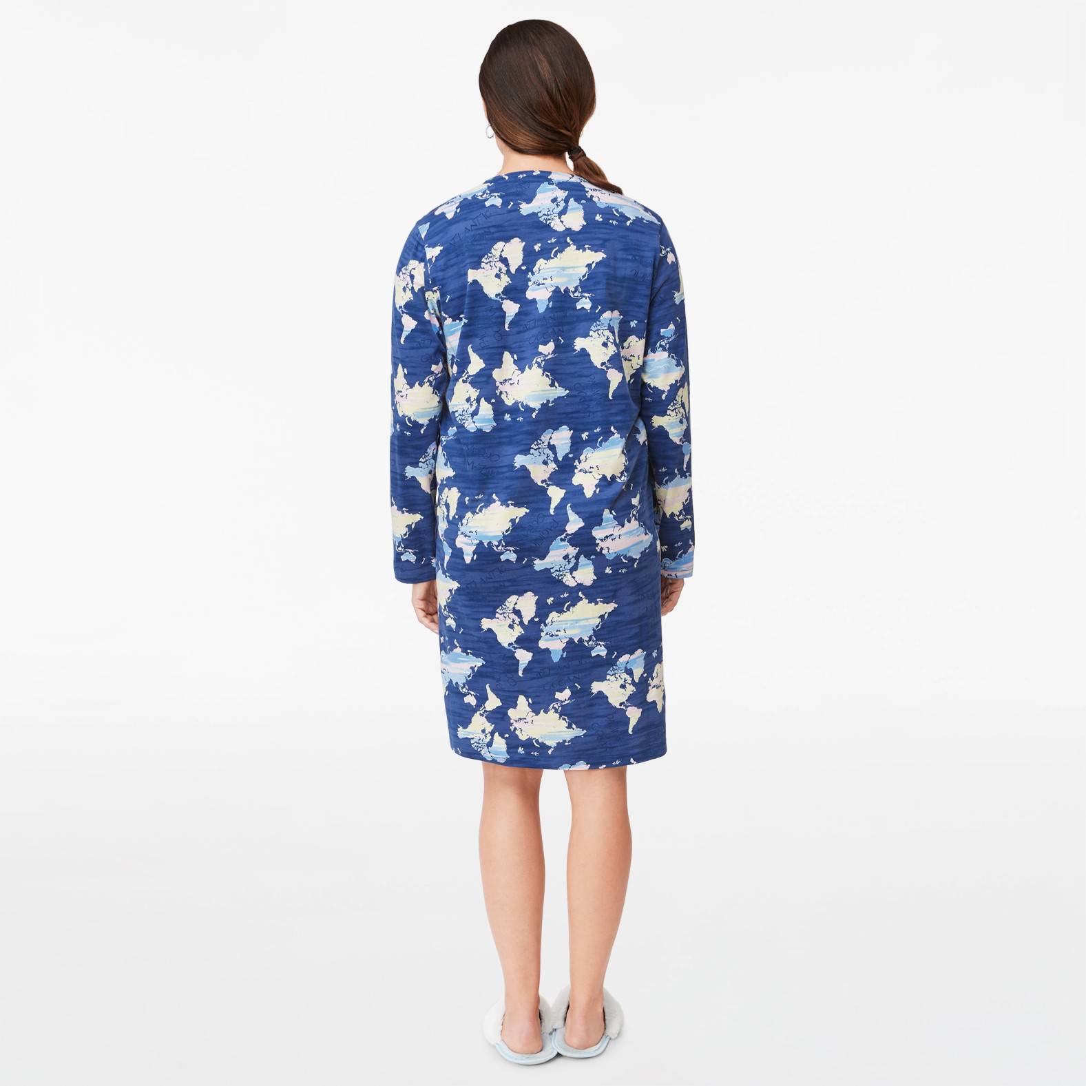 Abstract Print Jersey Knit Nightshirt