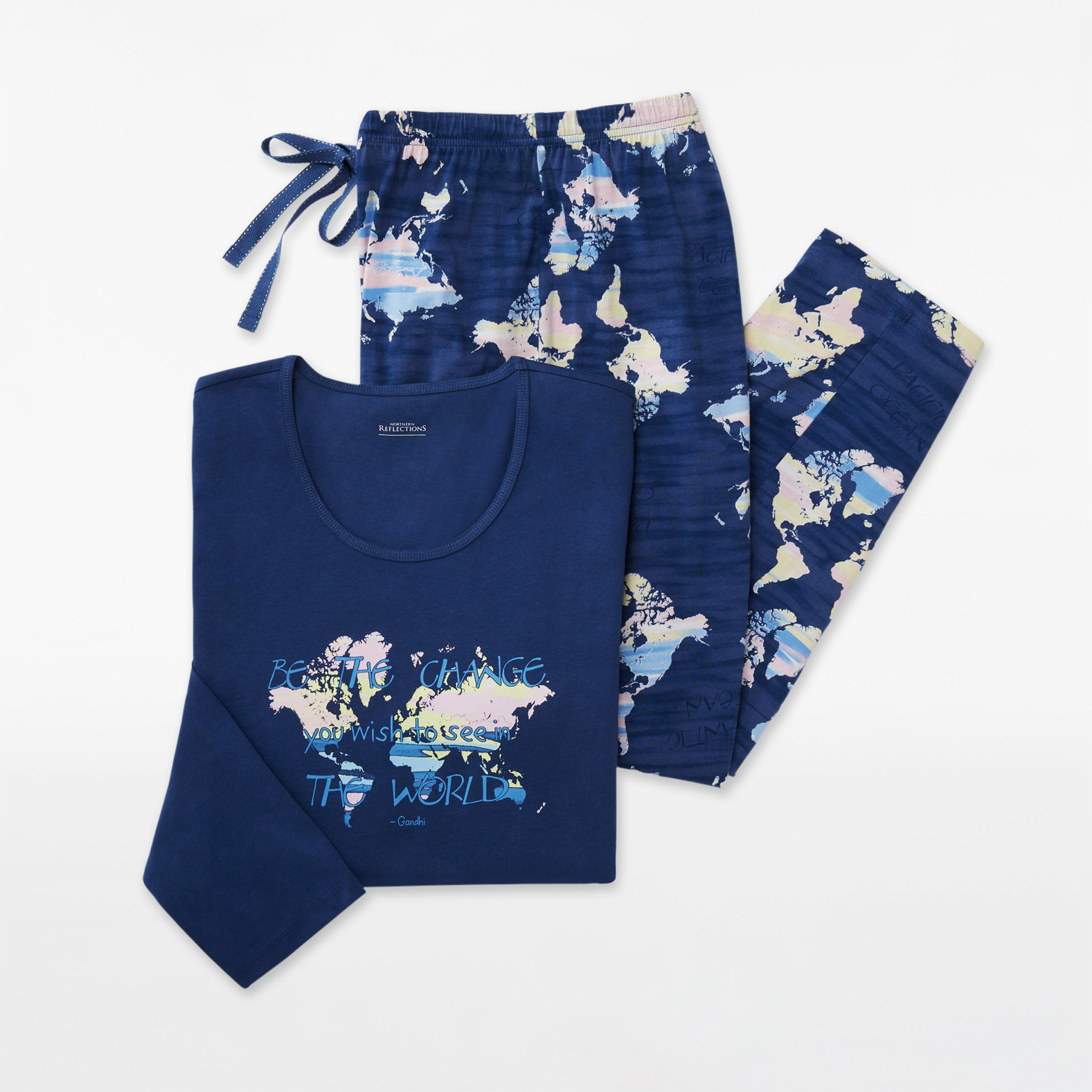 Abstract Print Jersey Knit Pyjama Set