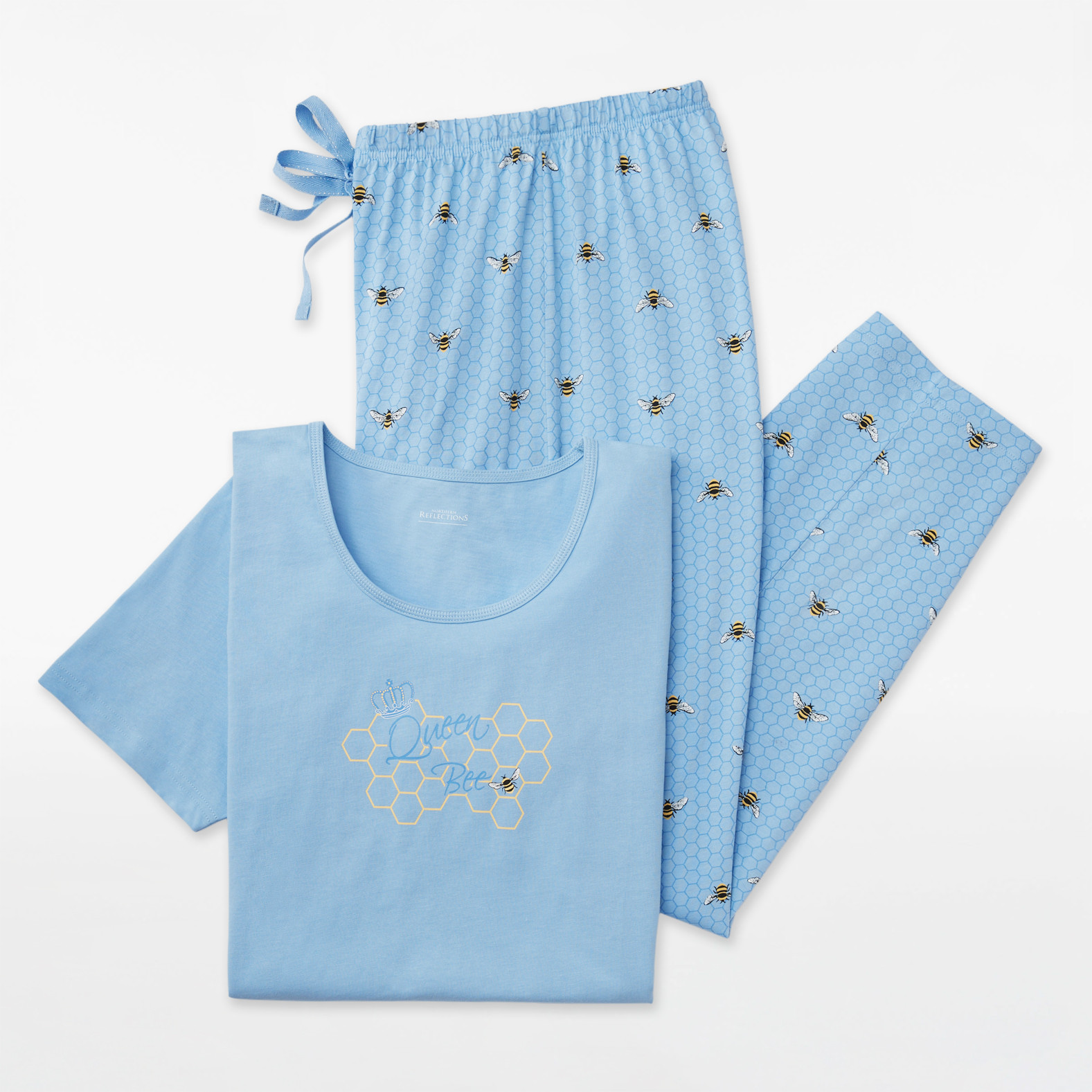 Bee Print Jersey Knit Pyjama Set