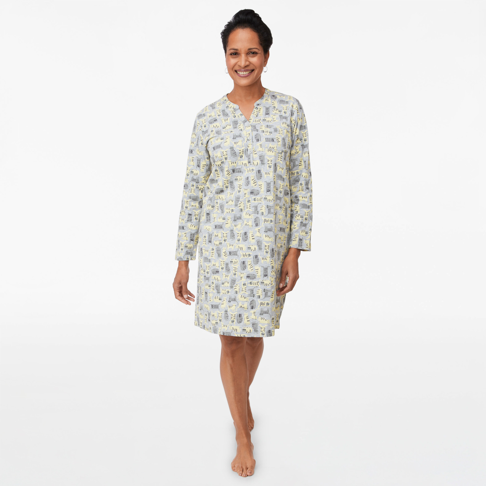 Cat Print Nightshirt