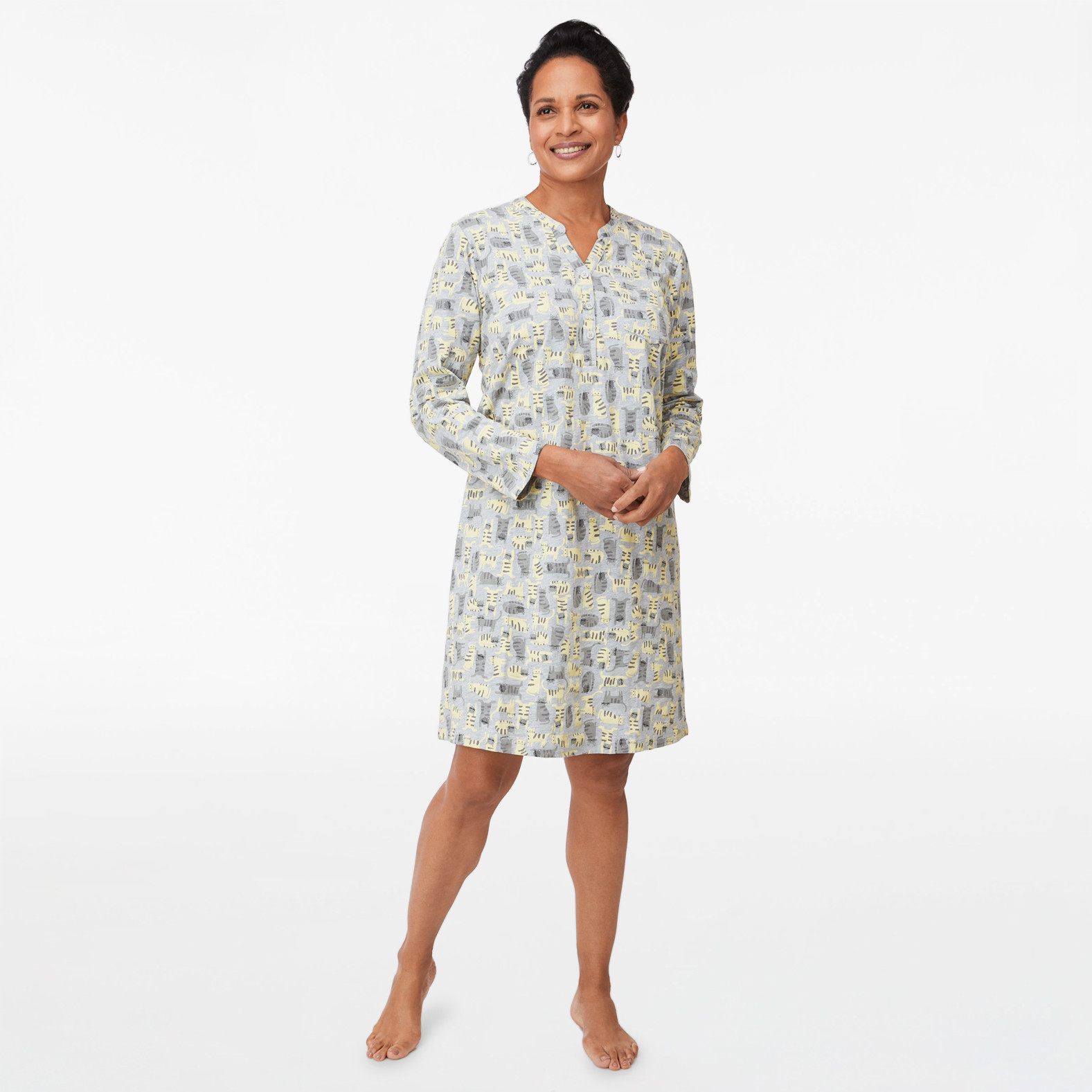 Cat Print Nightshirt