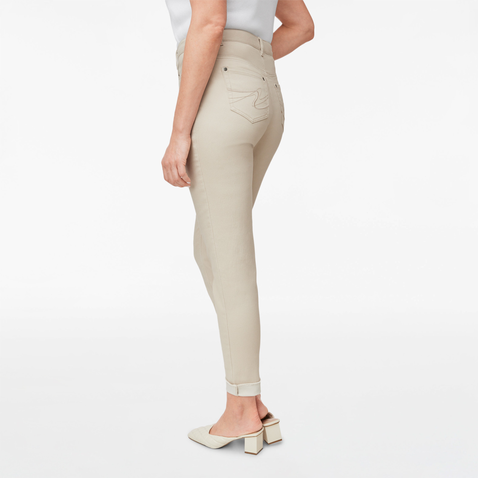Fashion Length Cuffed Stretch Pant