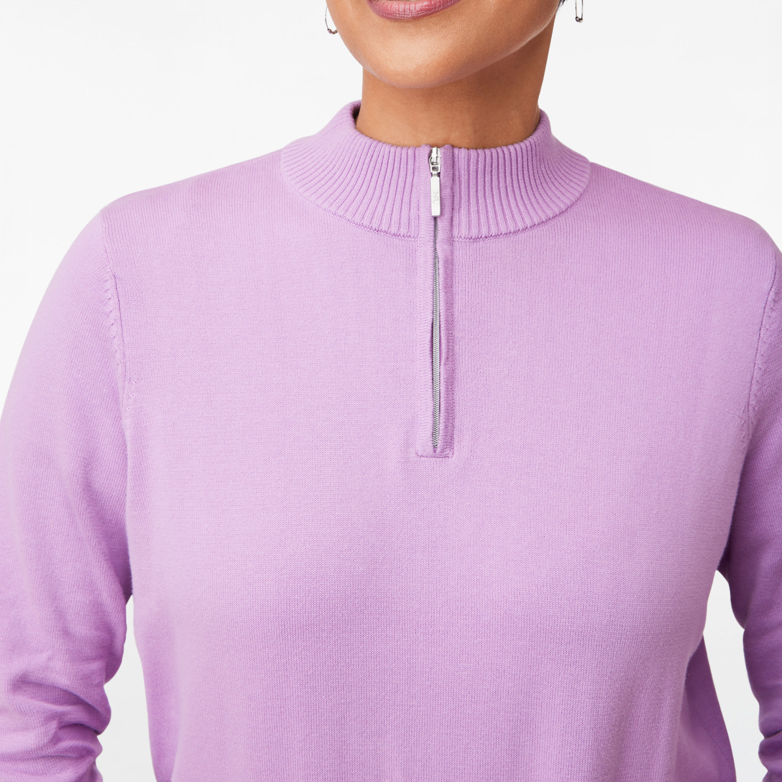 Quarter Zip Mock Neck Sweater
