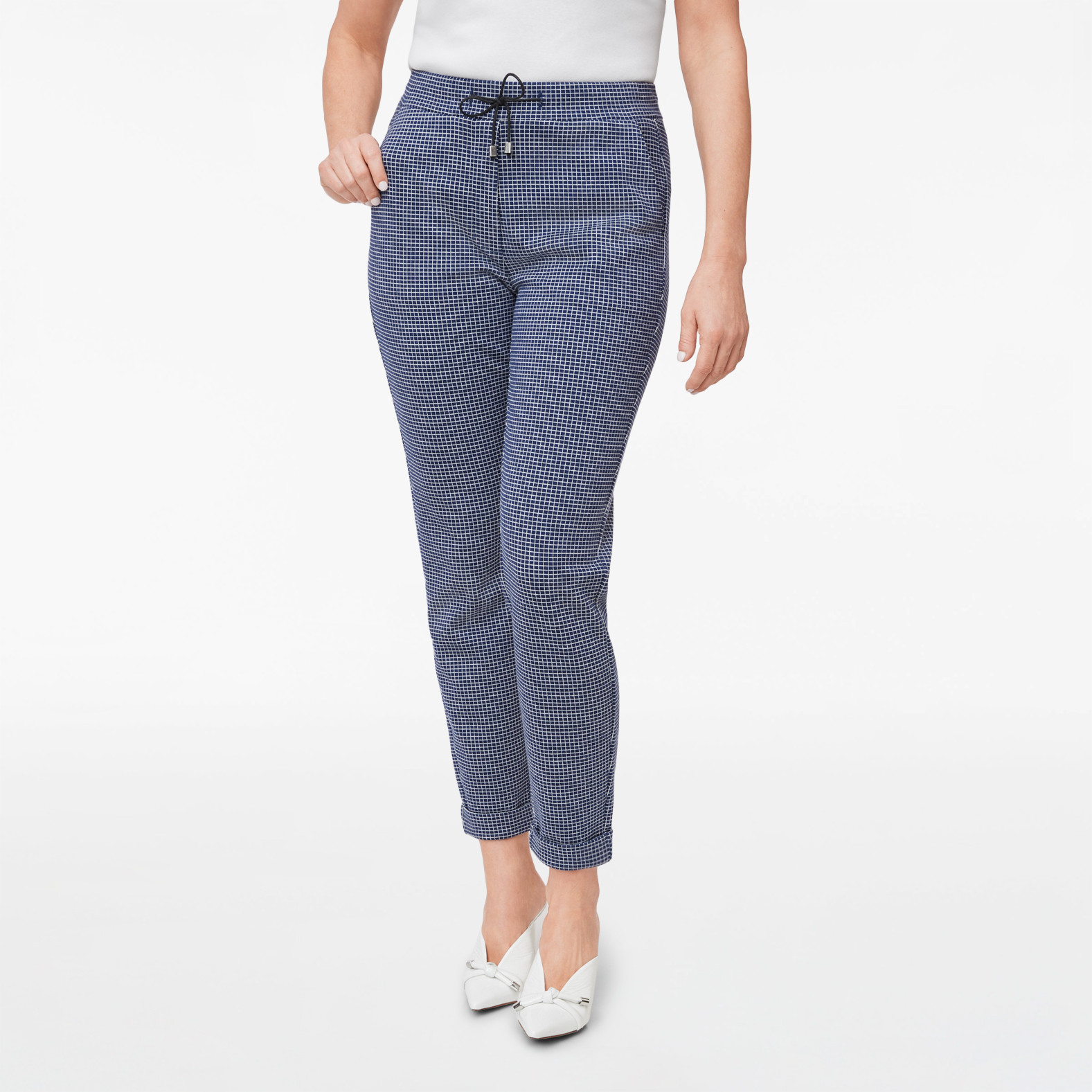 Straight Leg Window Cuffed Fashion Pant