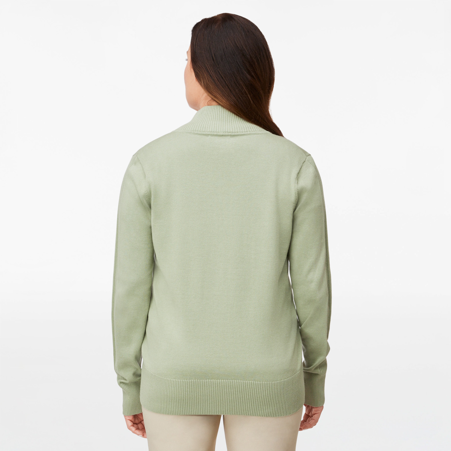 Zip Front Mock Neck Cardigan