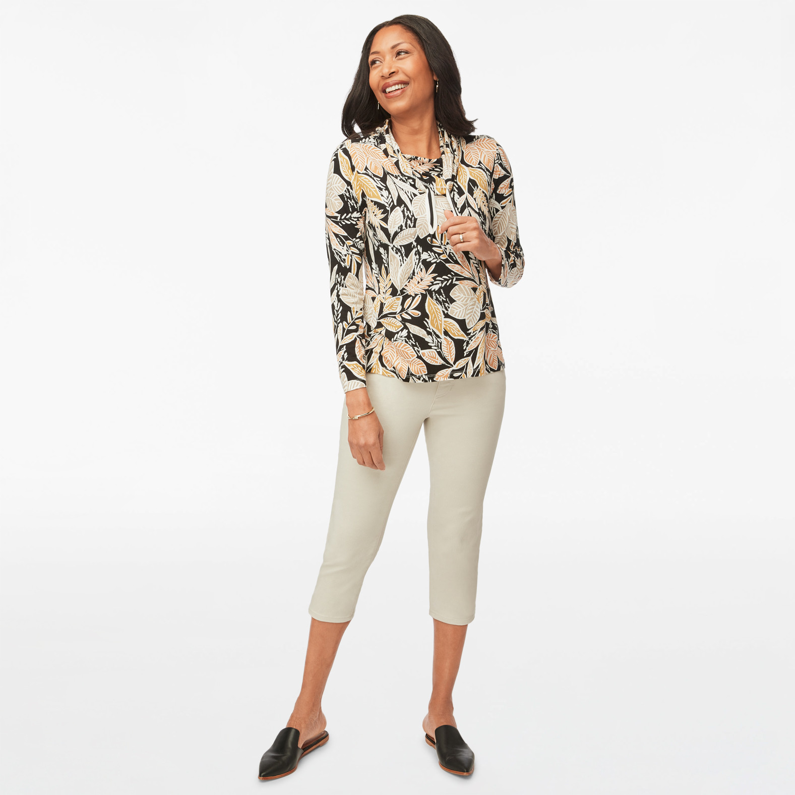 Long Sleeve Crepe Blouse