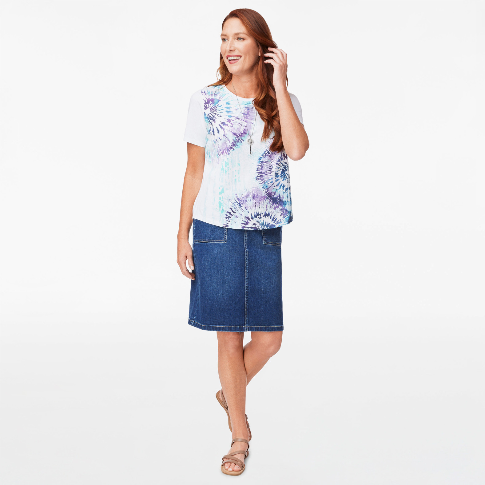 Petite - Semi Fit Tie Dye Tee