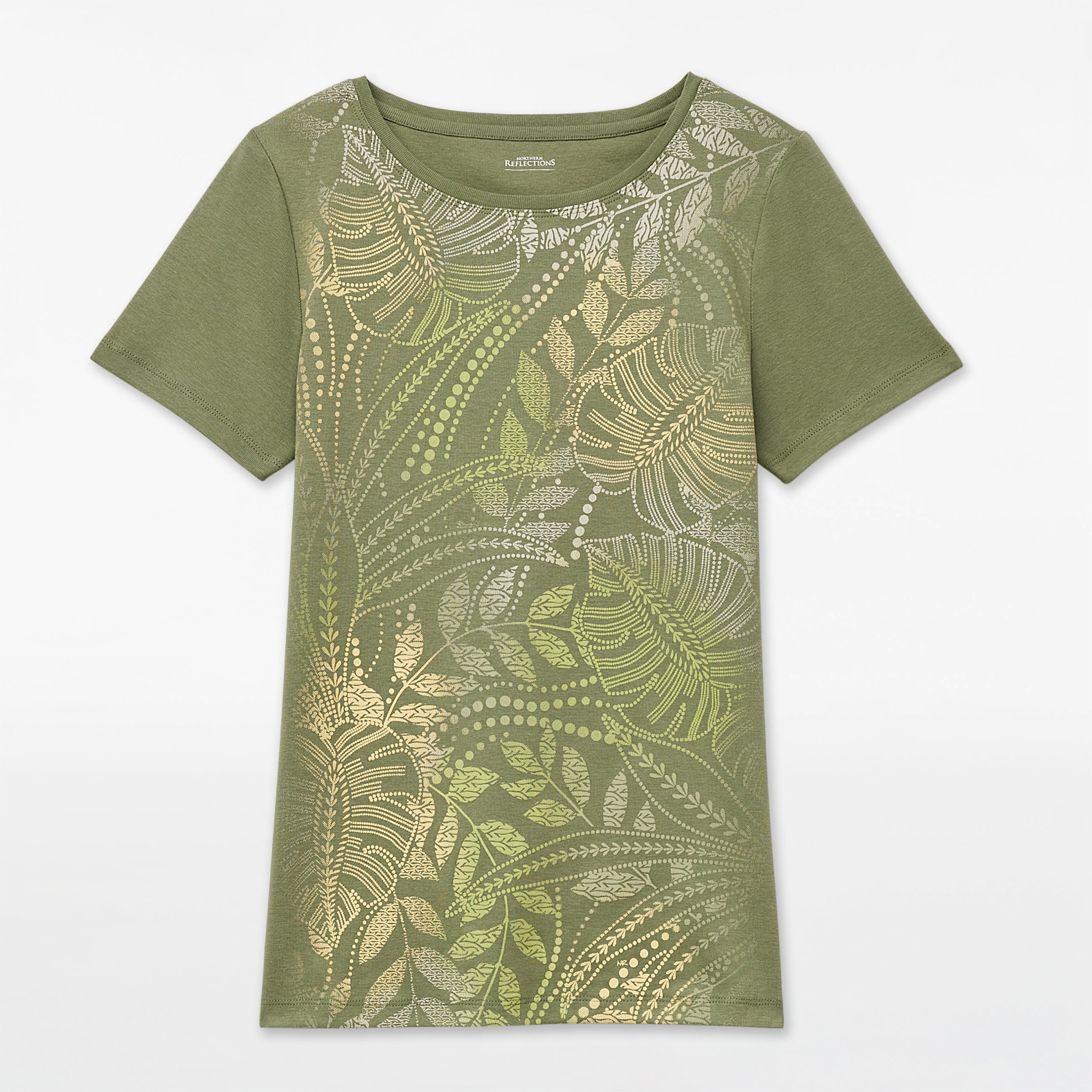 Everyday Fit Ombre Leaf Print Tee