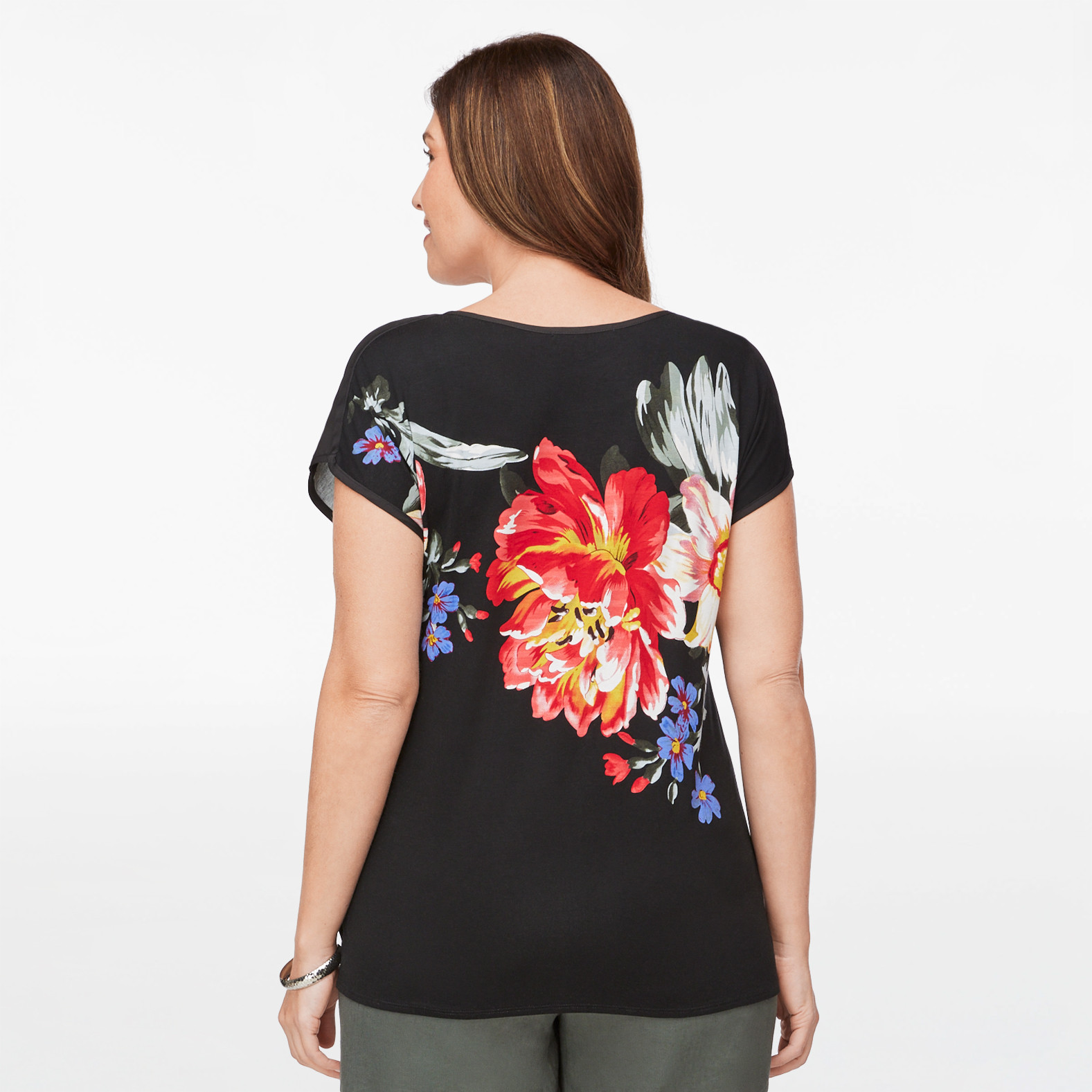 Floral Print Drop Shoulder Top