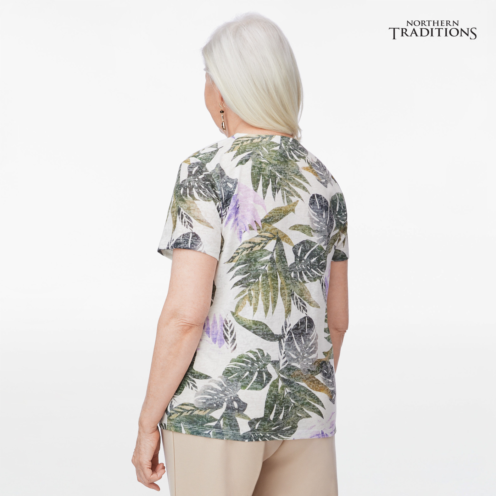 Petite - Tropical Print Sublimation Top