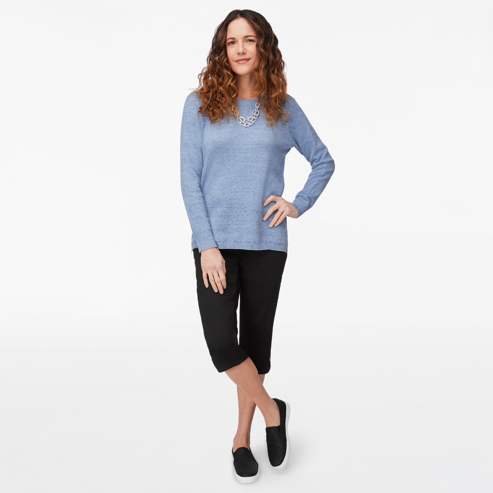 Soft Knit High Low Hem Sweater