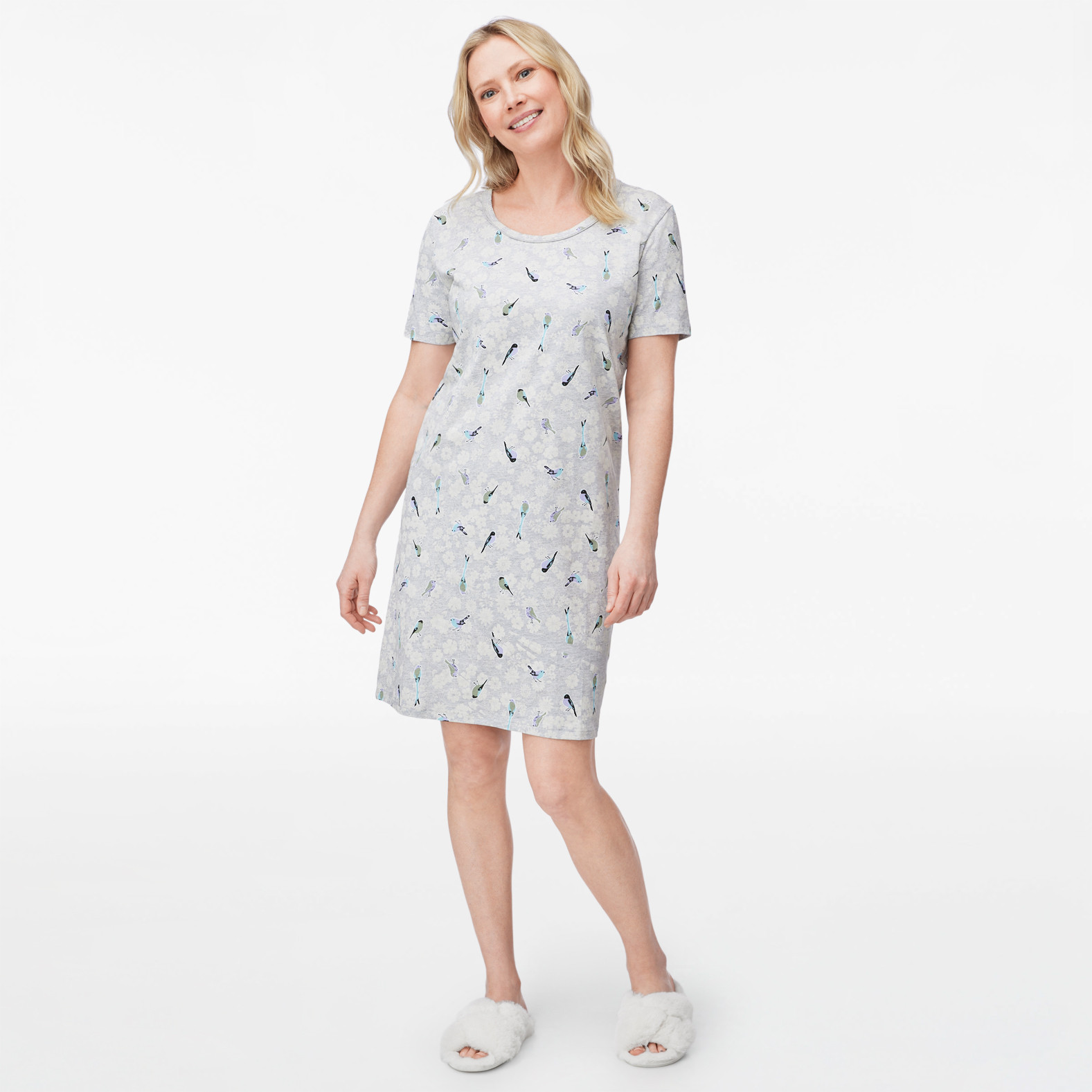 Tropical Bird Print Nightshirt
