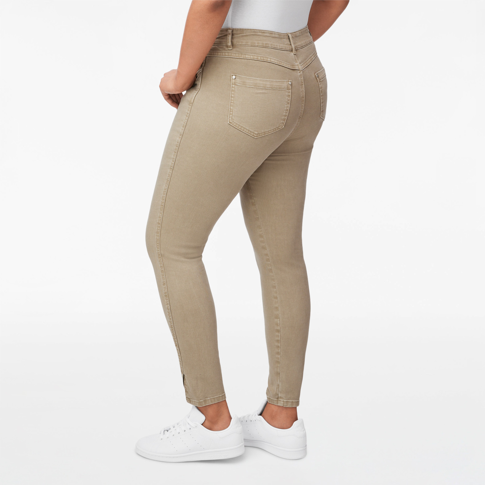 Comfort Fit Slit Hem Jegging
