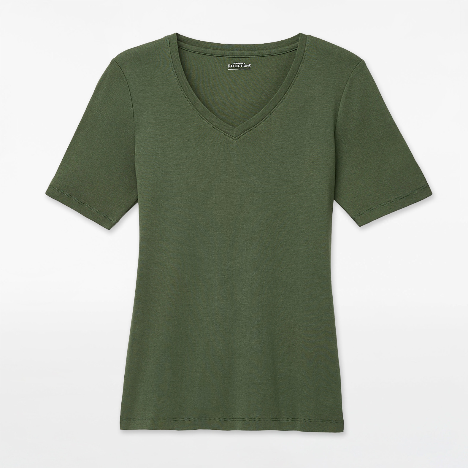 Everyday Fit Solid V Neck Tee