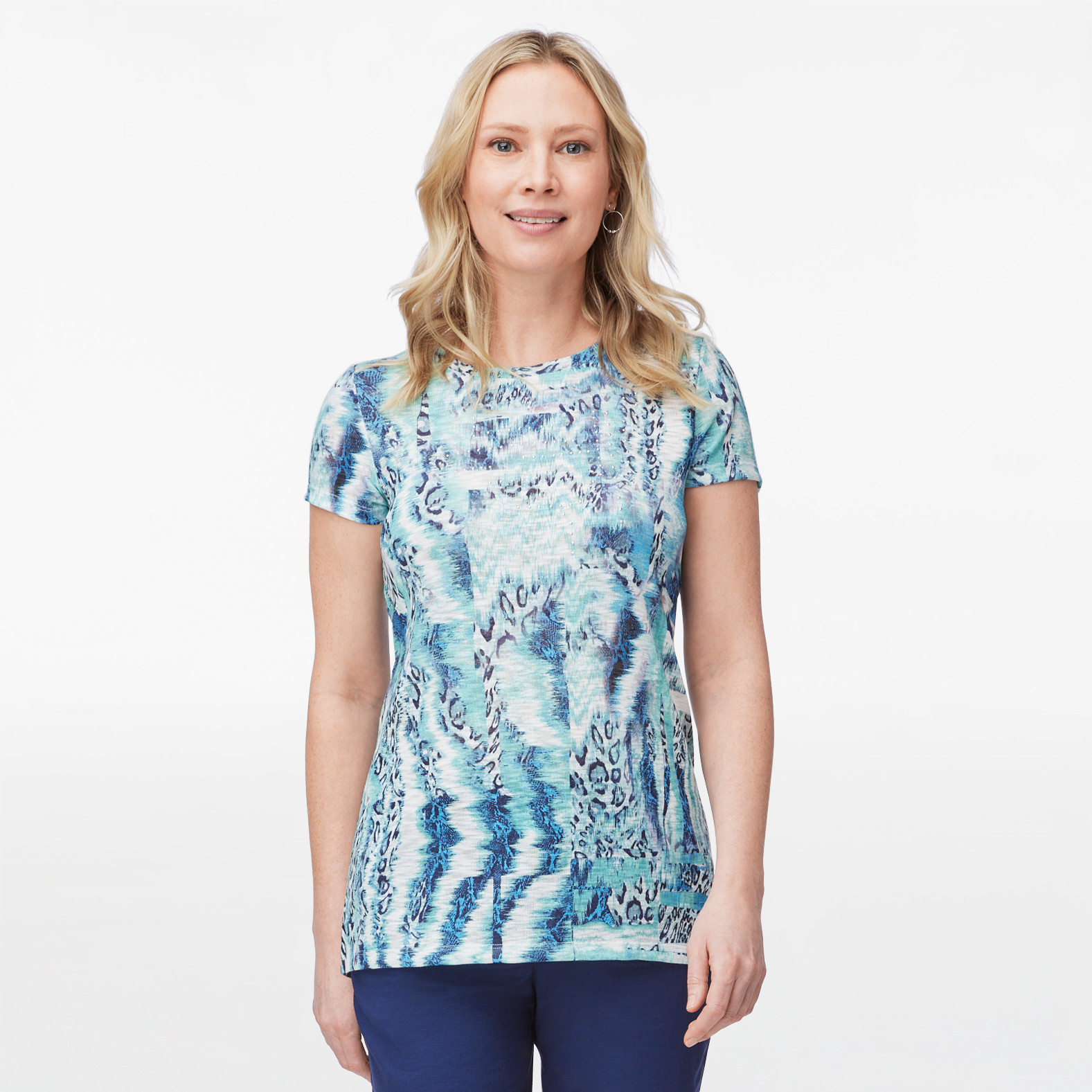 High Low Animal Print Top