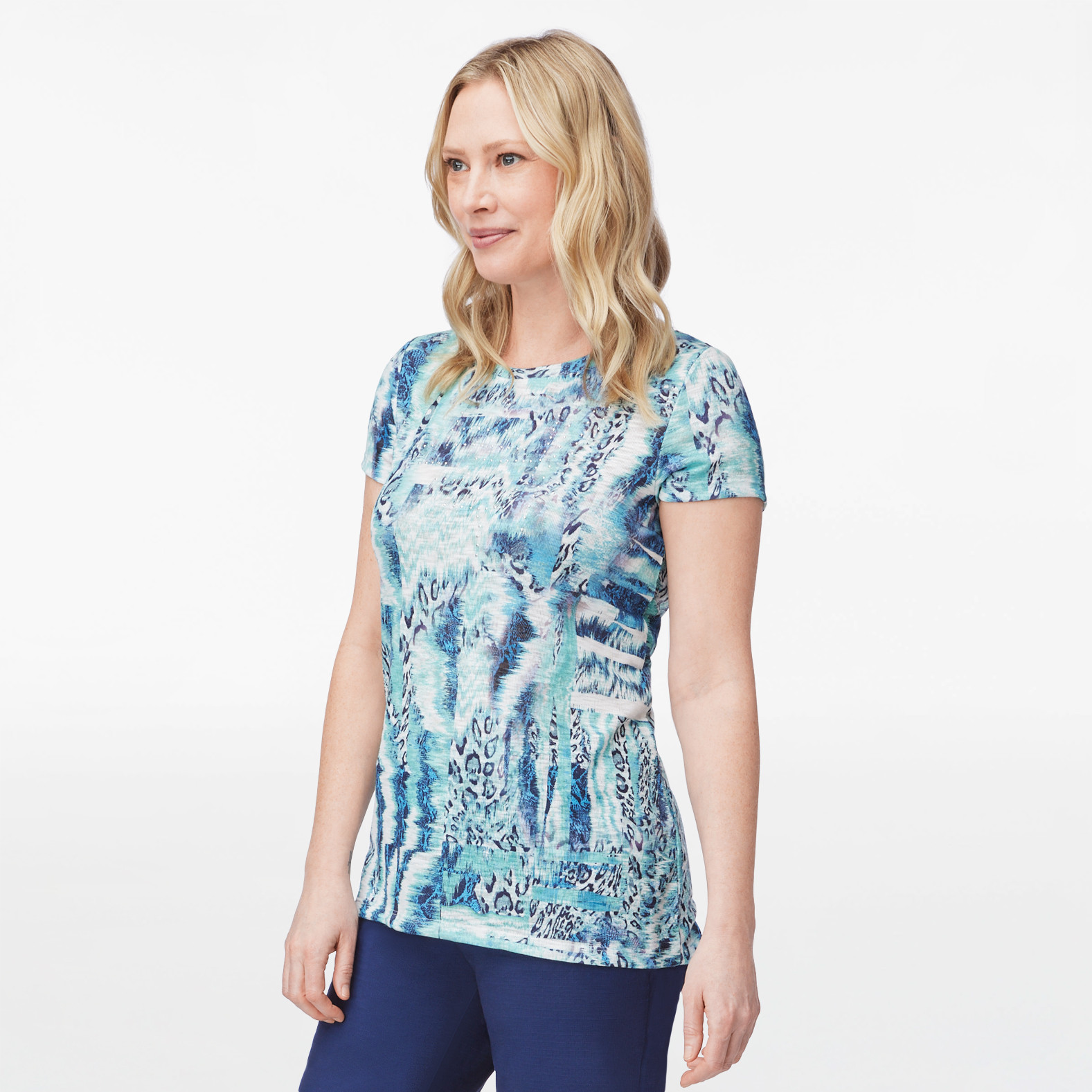 High Low Animal Print Top