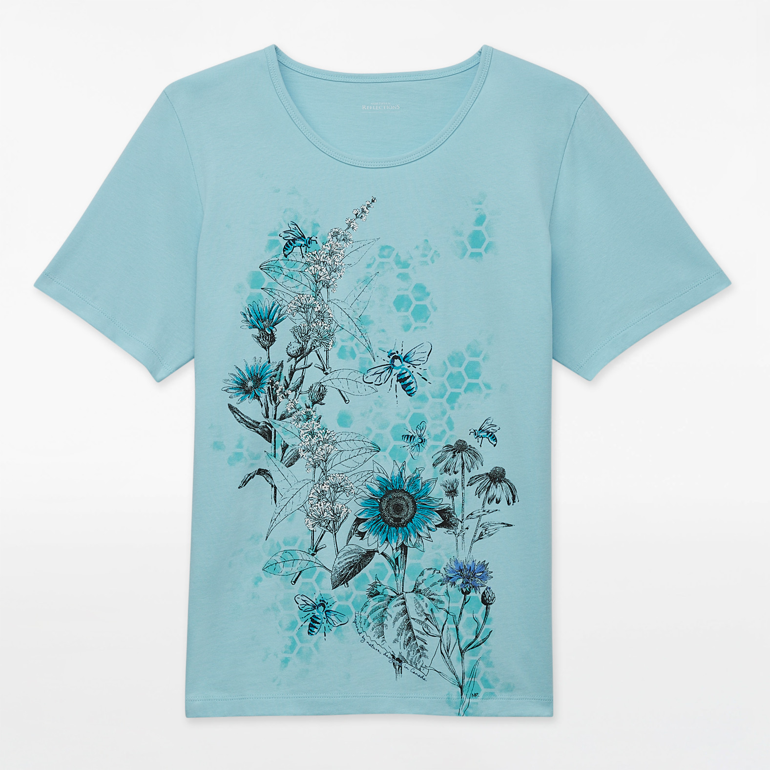 Petite - Relaxed Fit Floral Print Tee