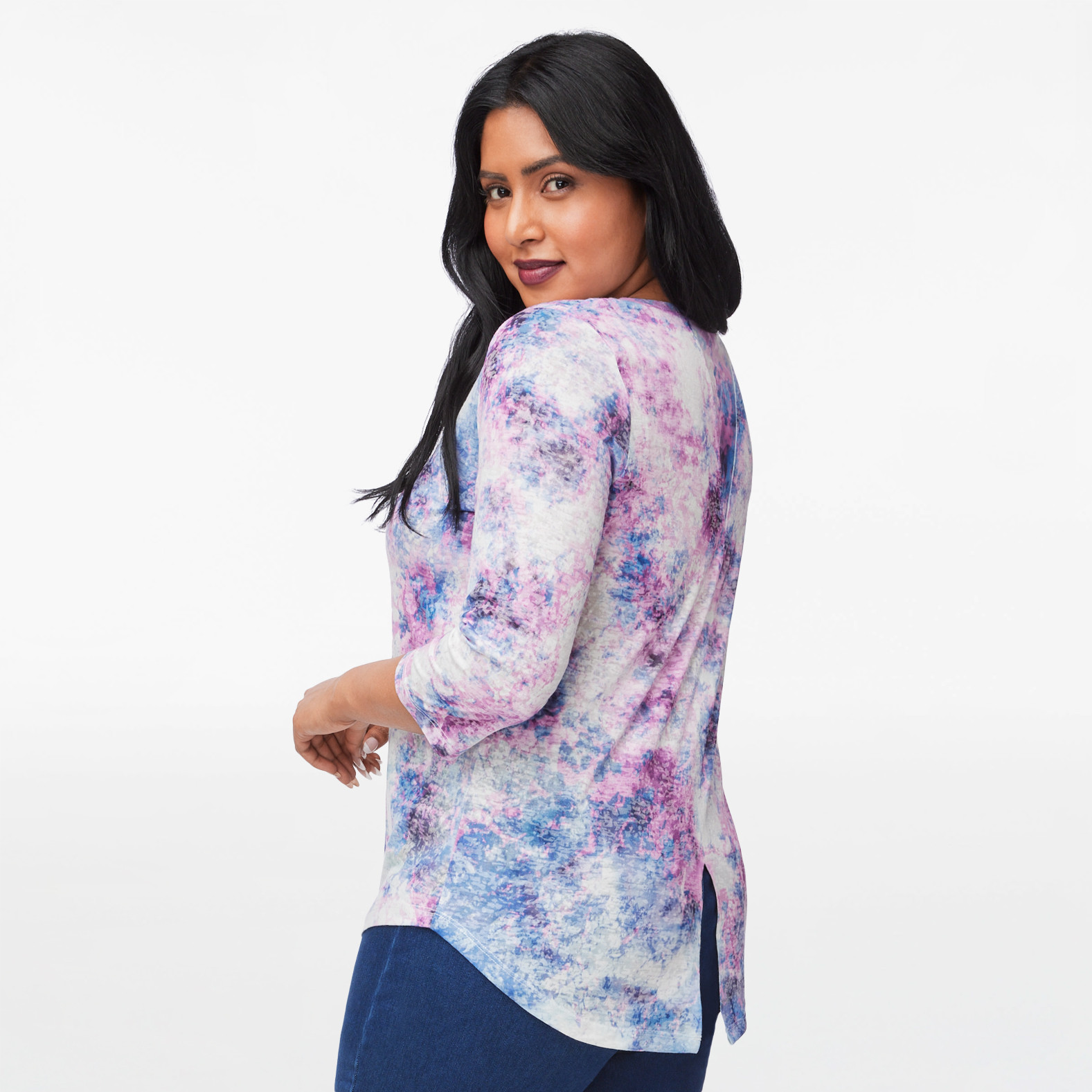 Petite - Slit Back Sublimation Top