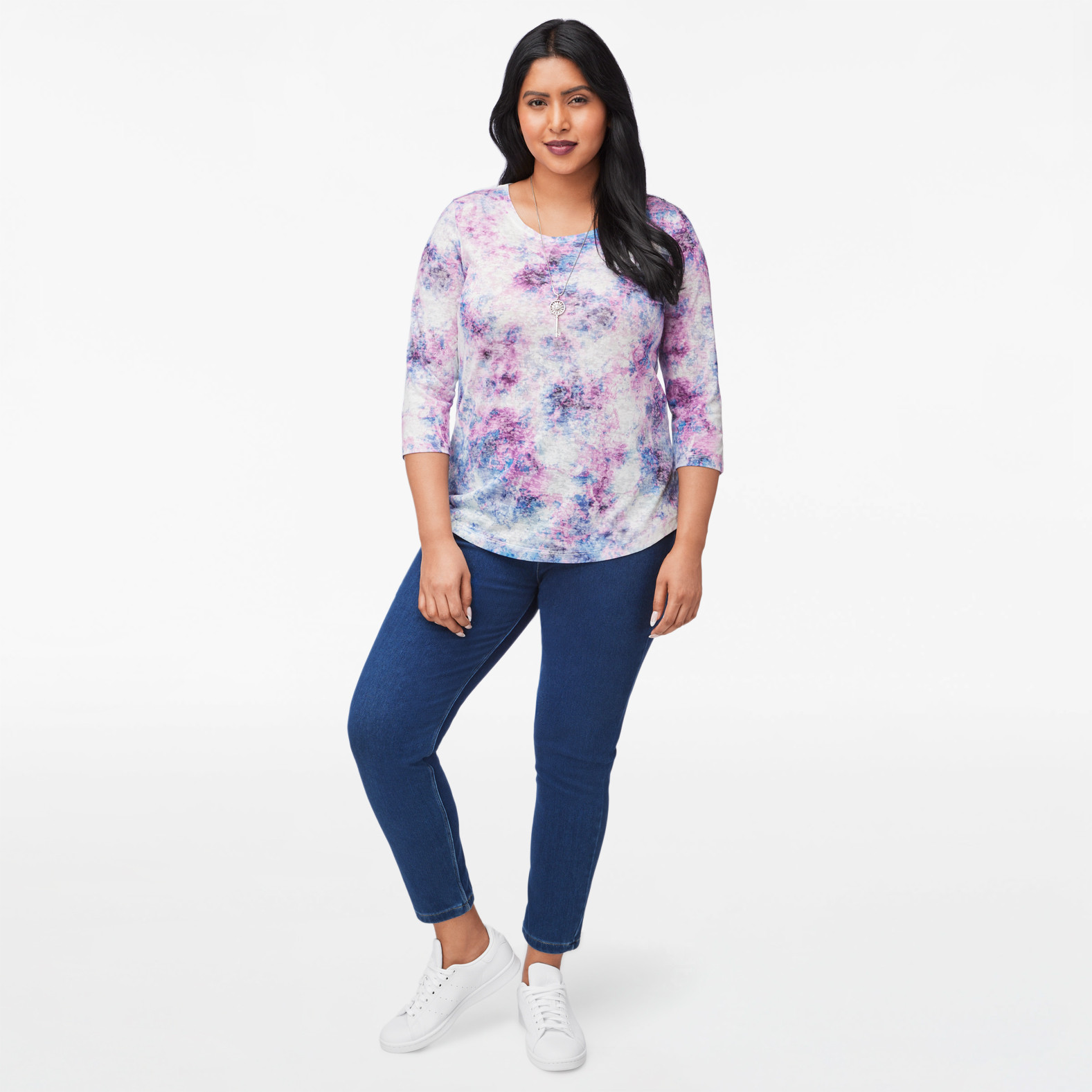 Petite - Slit Back Sublimation Top