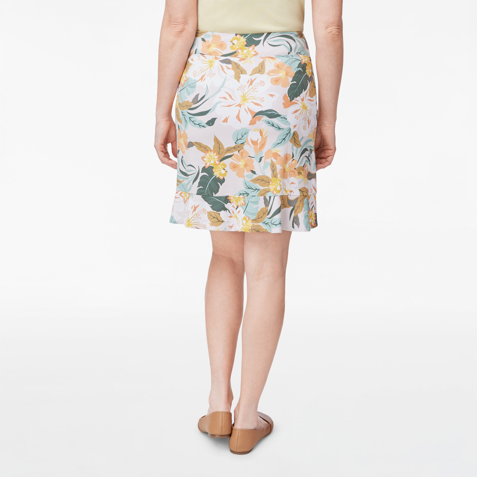 Printed Skort with Ruffle Hem