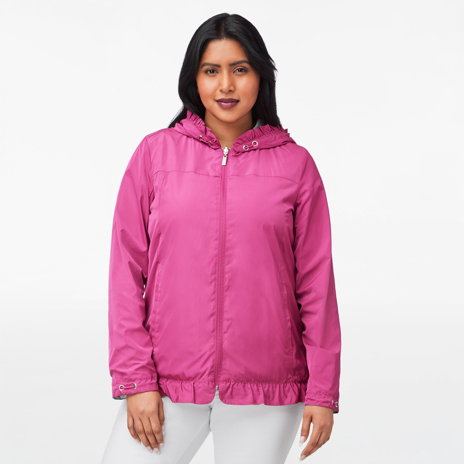 Reversible Checkered Rain Jacket