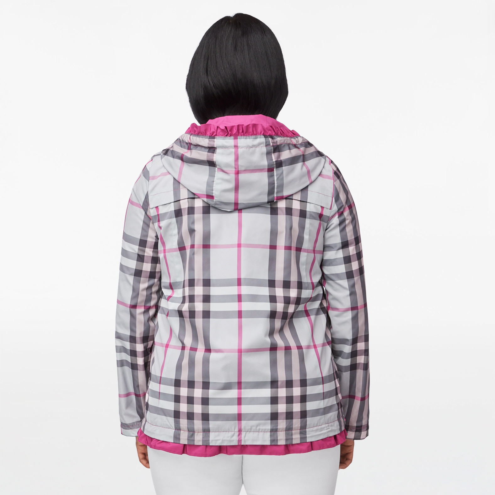 Reversible Checkered Rain Jacket