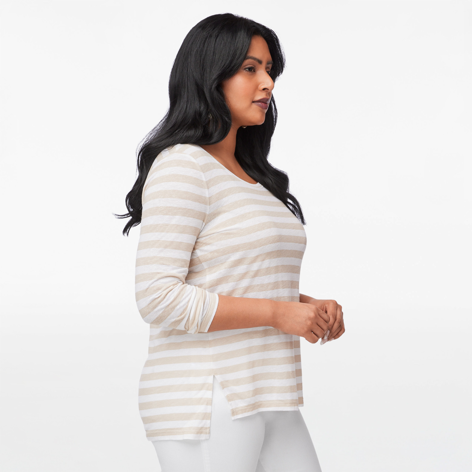 Semi Fit Striped Top