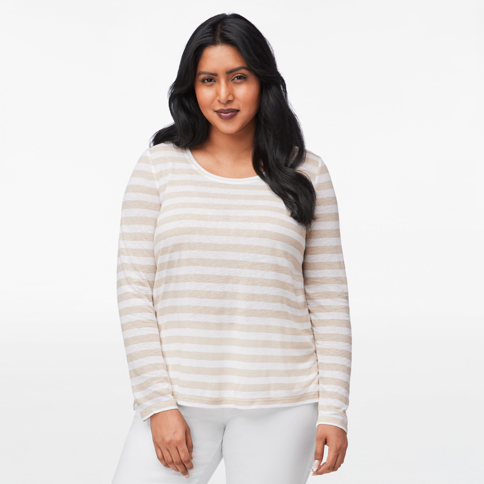Semi Fit Striped Top