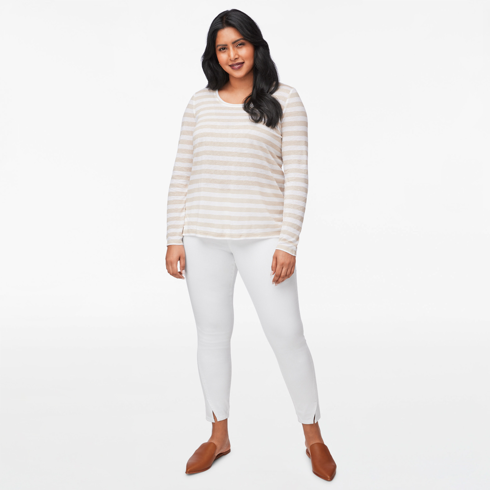 Semi Fit Striped Top
