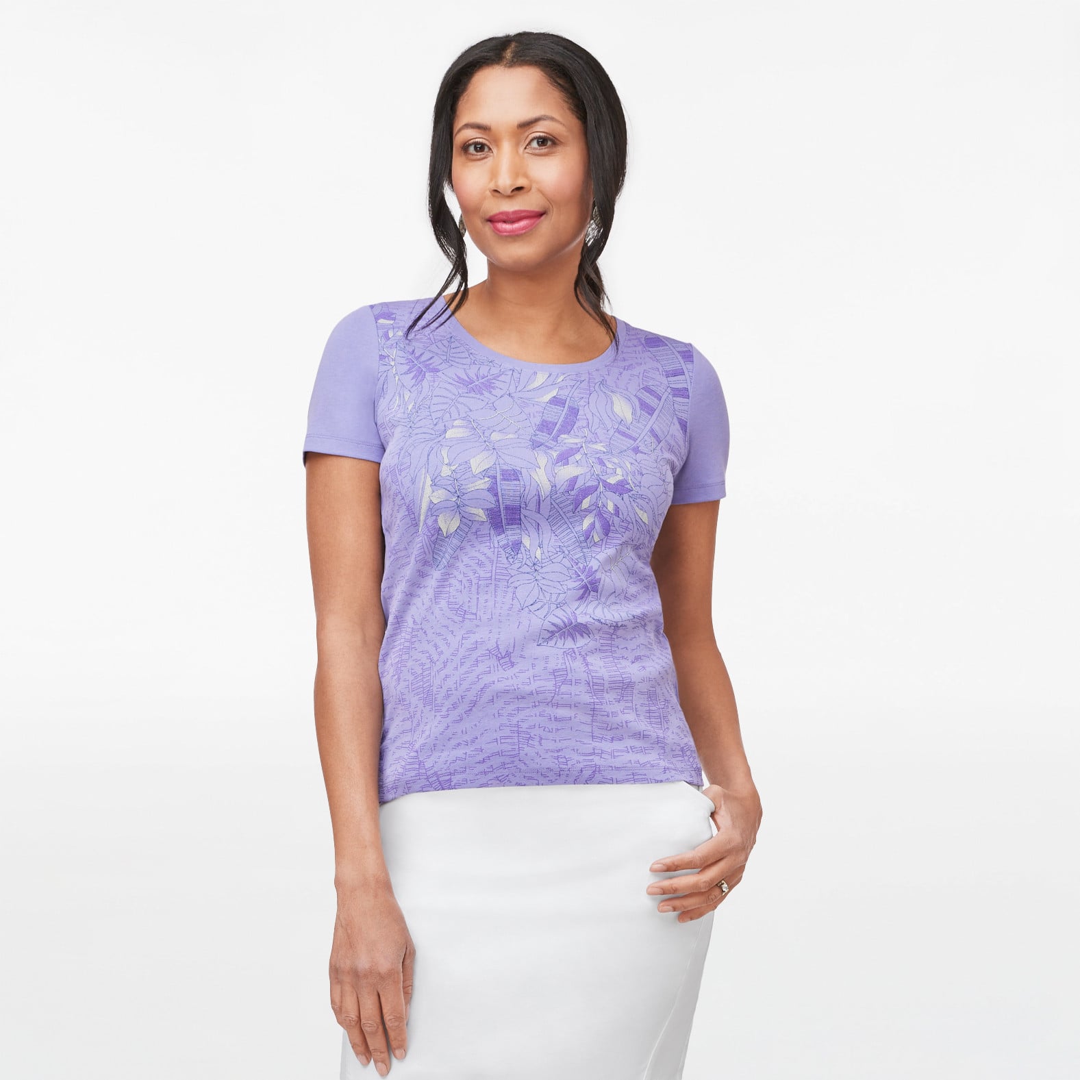 Everyday Fit Leaf Print Tee