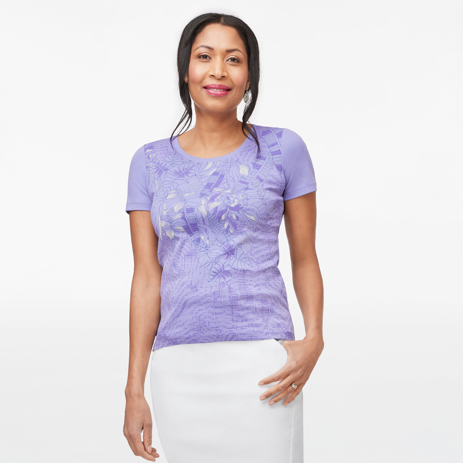 Everyday Fit Leaf Print Tee