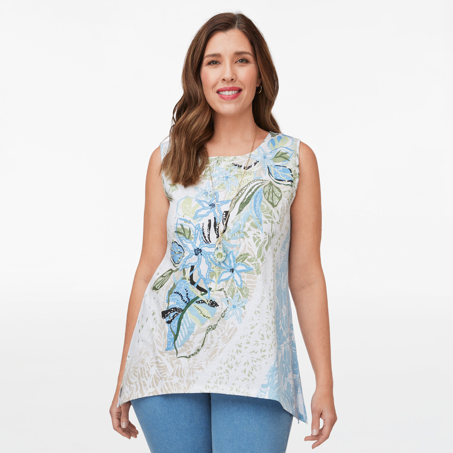 Twisted Back Sharkbite Hem Top