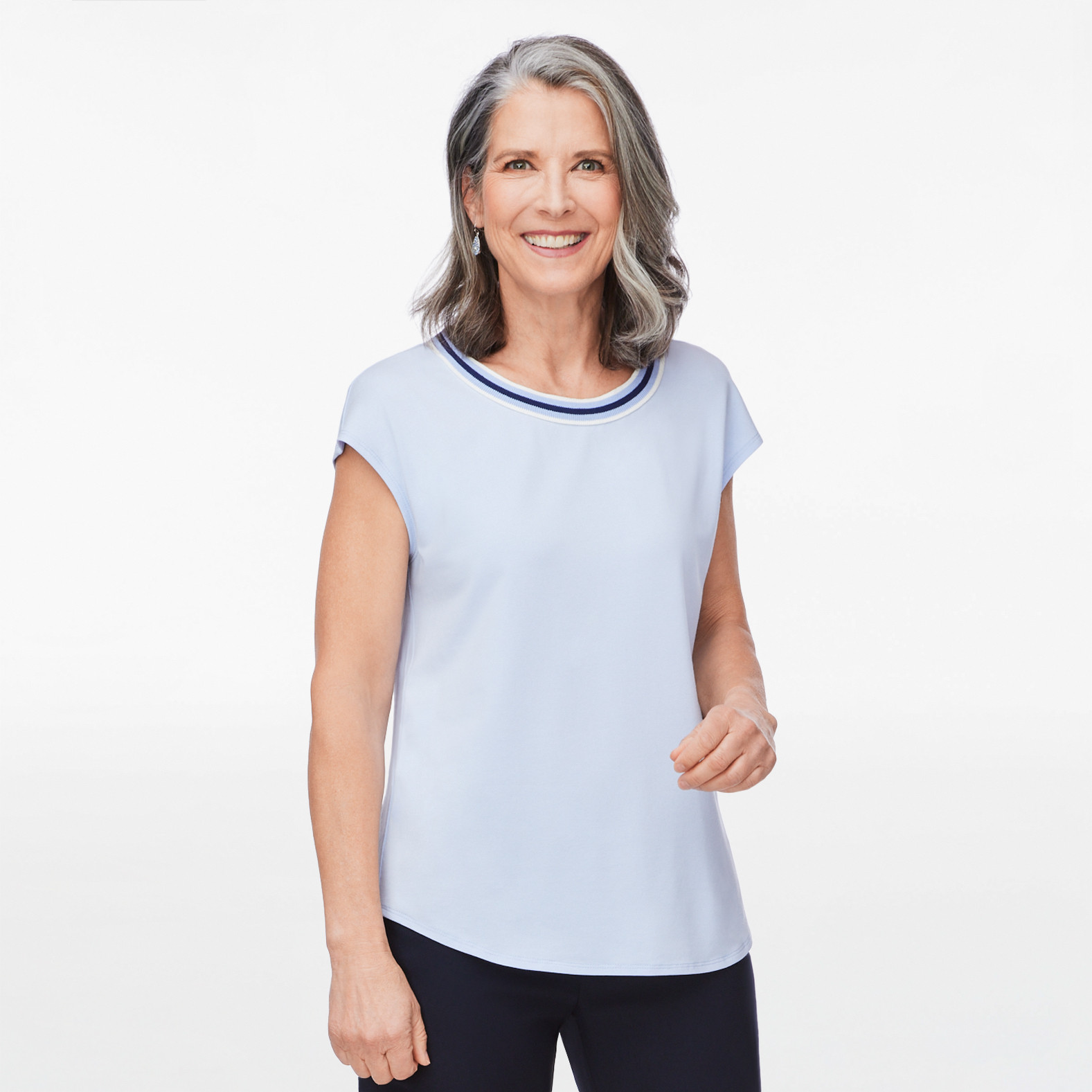 Bamboo Blend Rib Knit Top