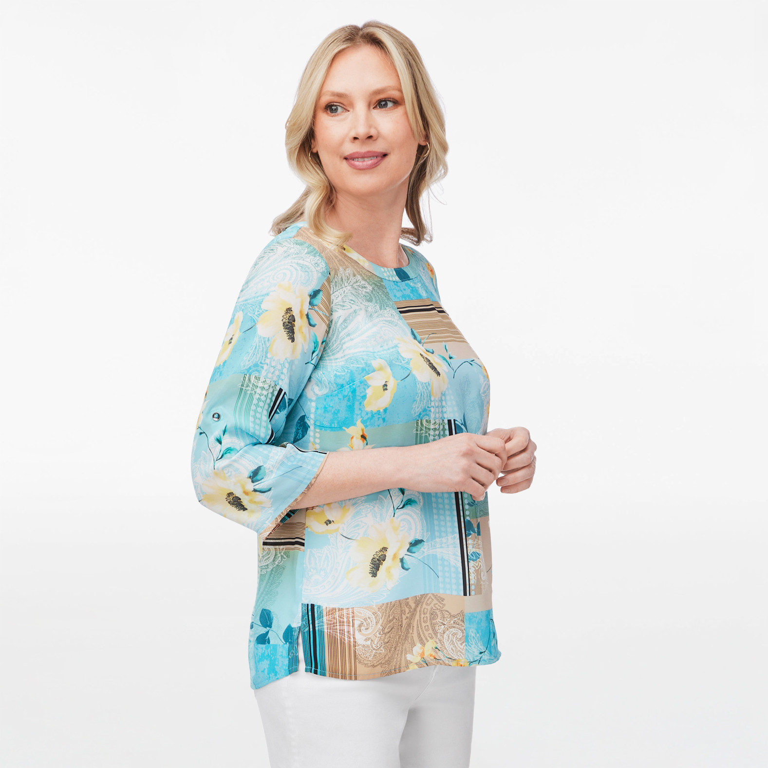 Petite - Roll Tab Pullover