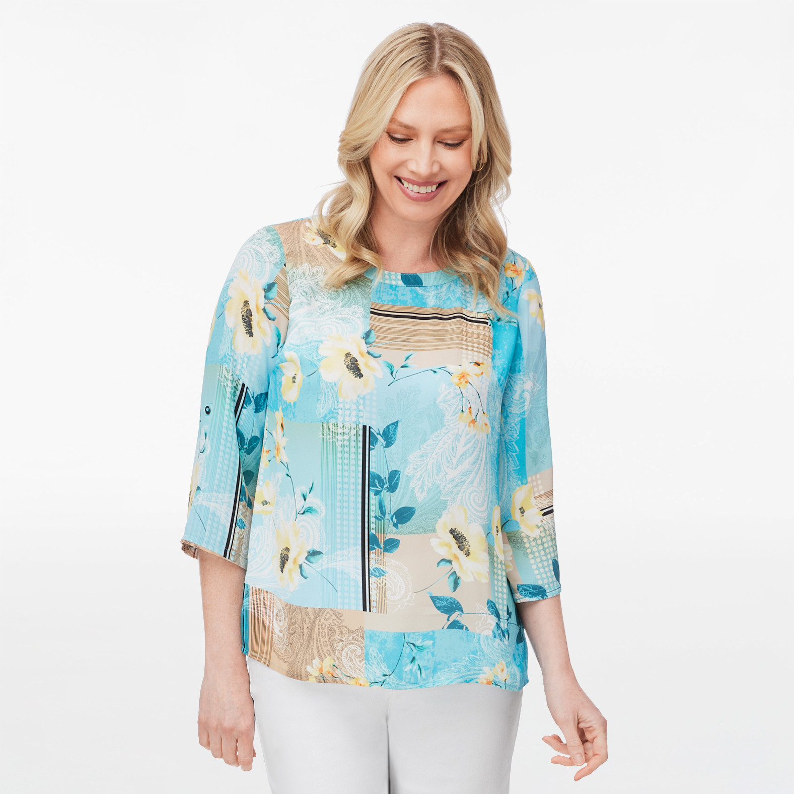 Petite - Roll Tab Pullover